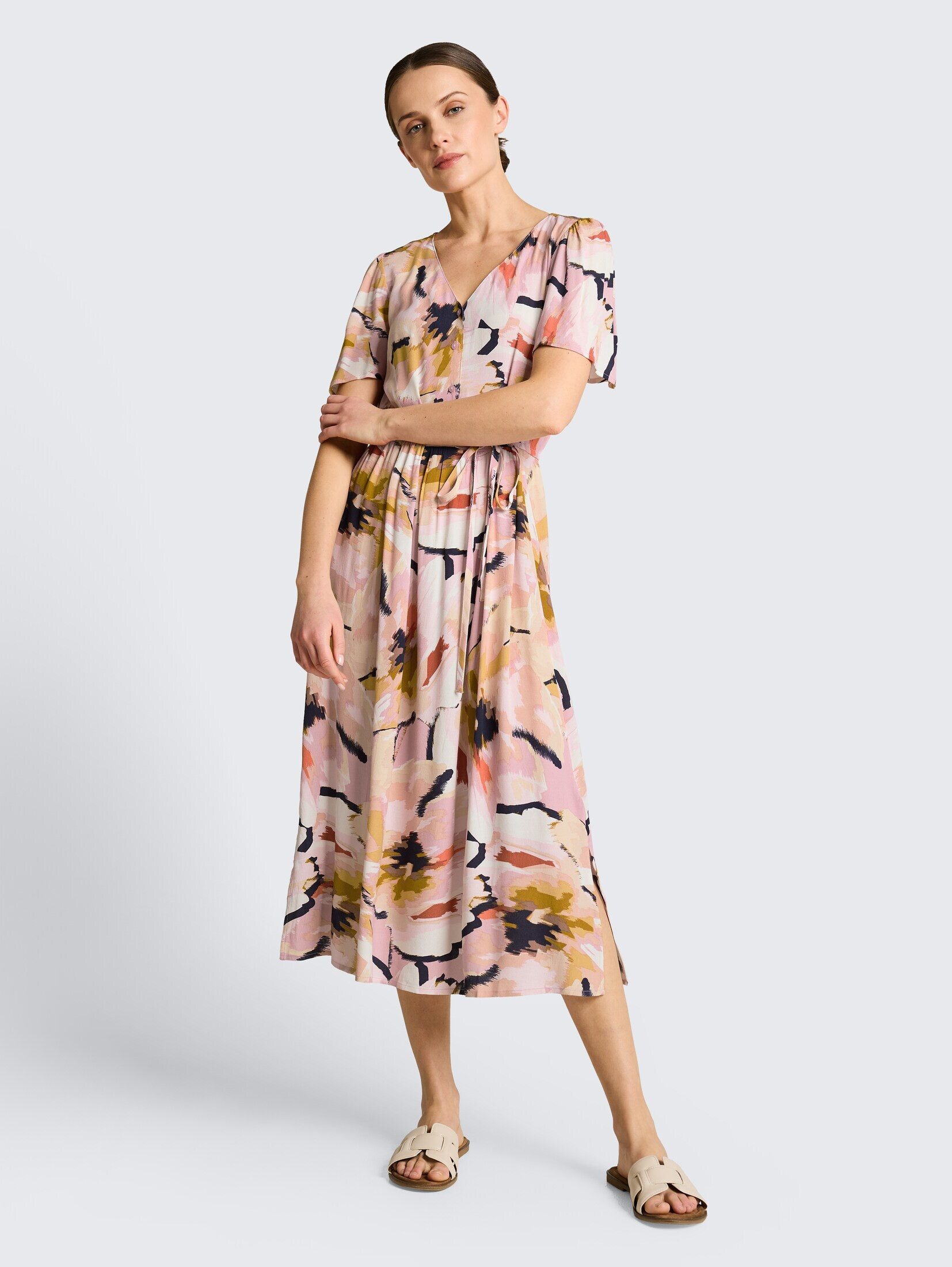 TOM TAILOR Midikleid Kleider & Jumpsuits Midi-Kleid mit Muster