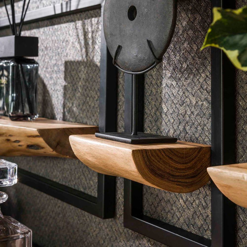 RINGO-Living Wandregal Ringo-Living Massivholz Wandregal Alani in Natur und günstig online kaufen