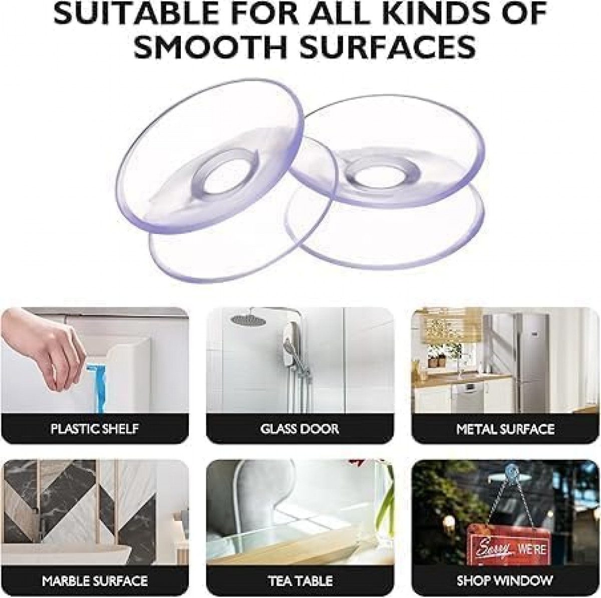 FELIXLEO Saugnapfträger Doppelseitige Saugnäpfe Klein Transparent Saugnäpfe günstig online kaufen