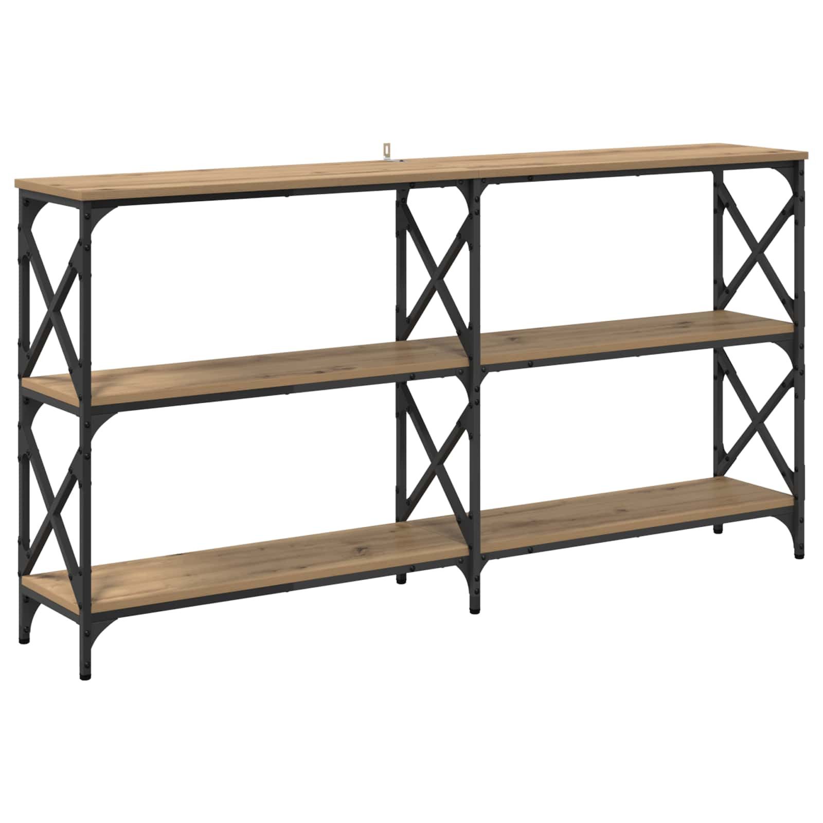 vidaXL Nachttisch Konsolentisch Artisan-Eiche 156 x 28 x 80,5 cm Holzwerkstoff (1-St)