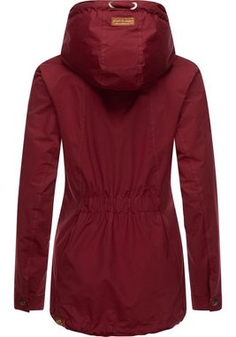 Ragwear Outdoorjacke Zuzka stylische Übergangsjacke mit großer Kapuze