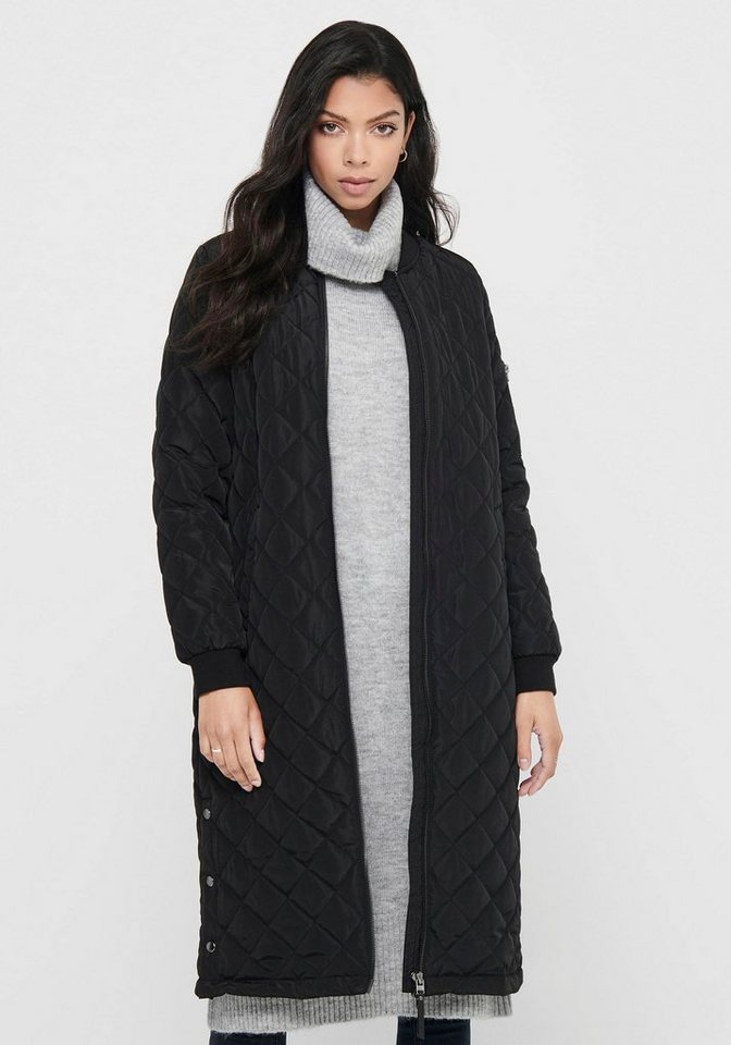 ONLY Steppmantel ONLJESSICA X-LONG QUILTED COAT, Extra lange Form mit  Druckknöpfen am Saum