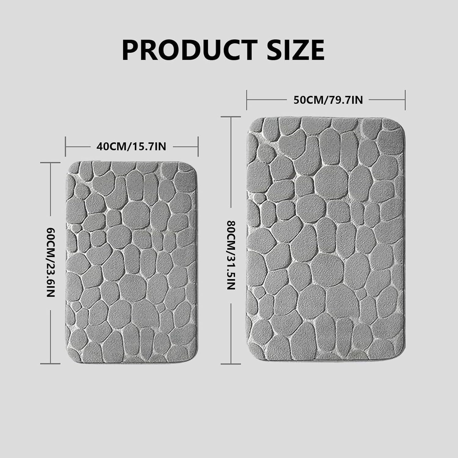 FELIXLEO Badematte Memory Foam Badematte rutschfest waschbar weiche Badvorleger 40x60cm