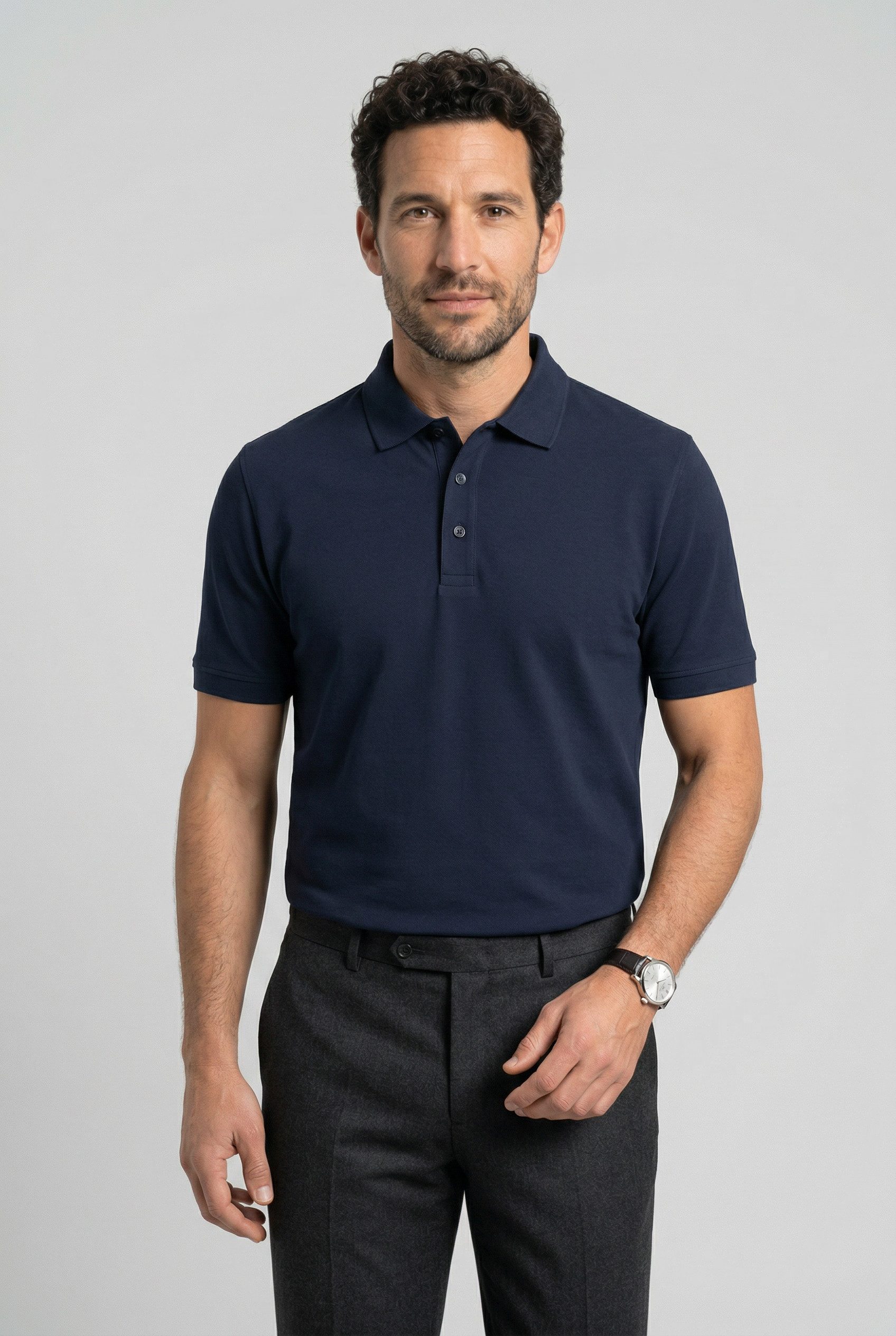OLYMP Poloshirt aus hochwertigem Leinen, unifarben