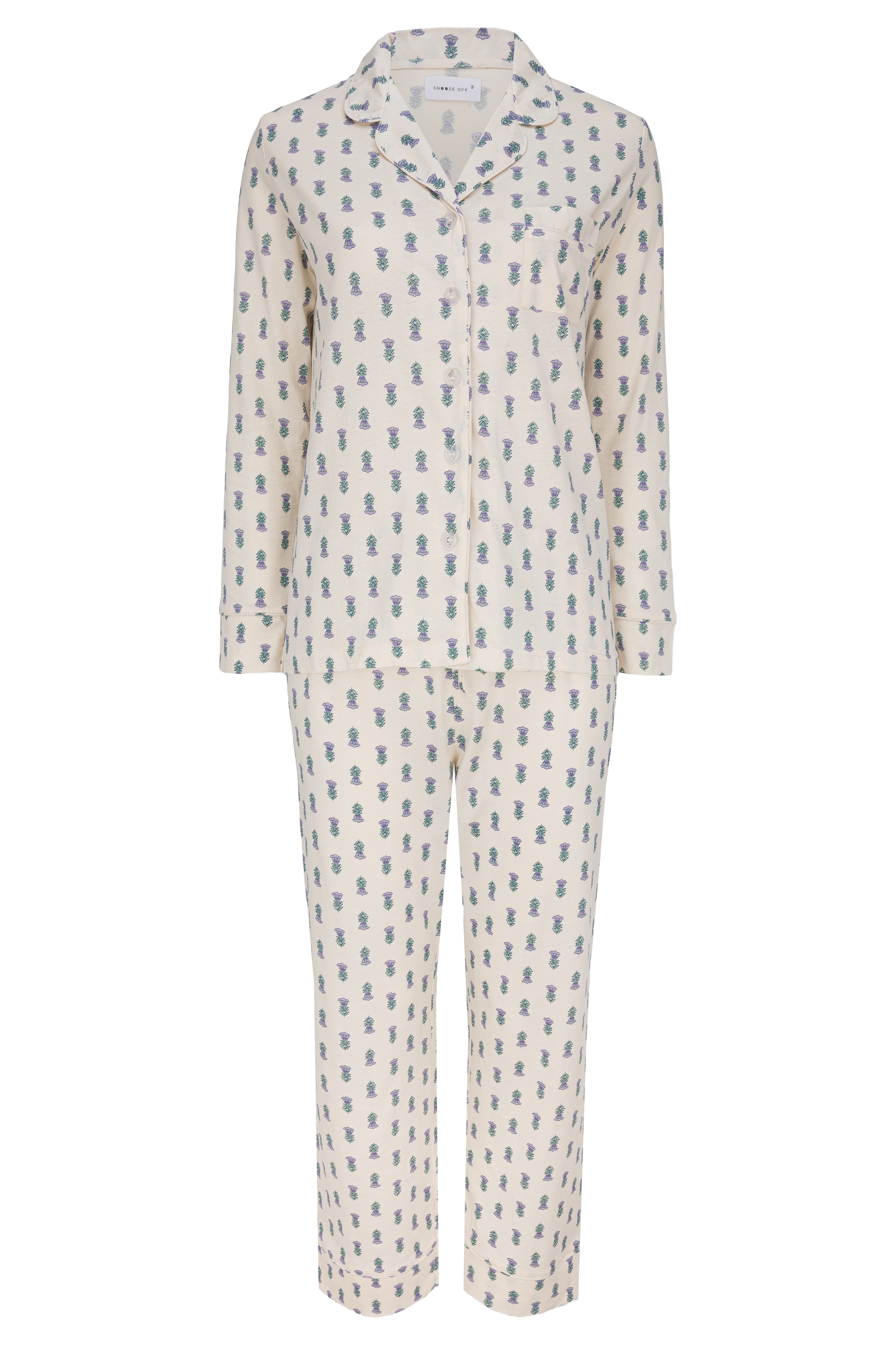 SNOOZE OFF Pyjama Schlafanzug in cremefarben günstig online kaufen