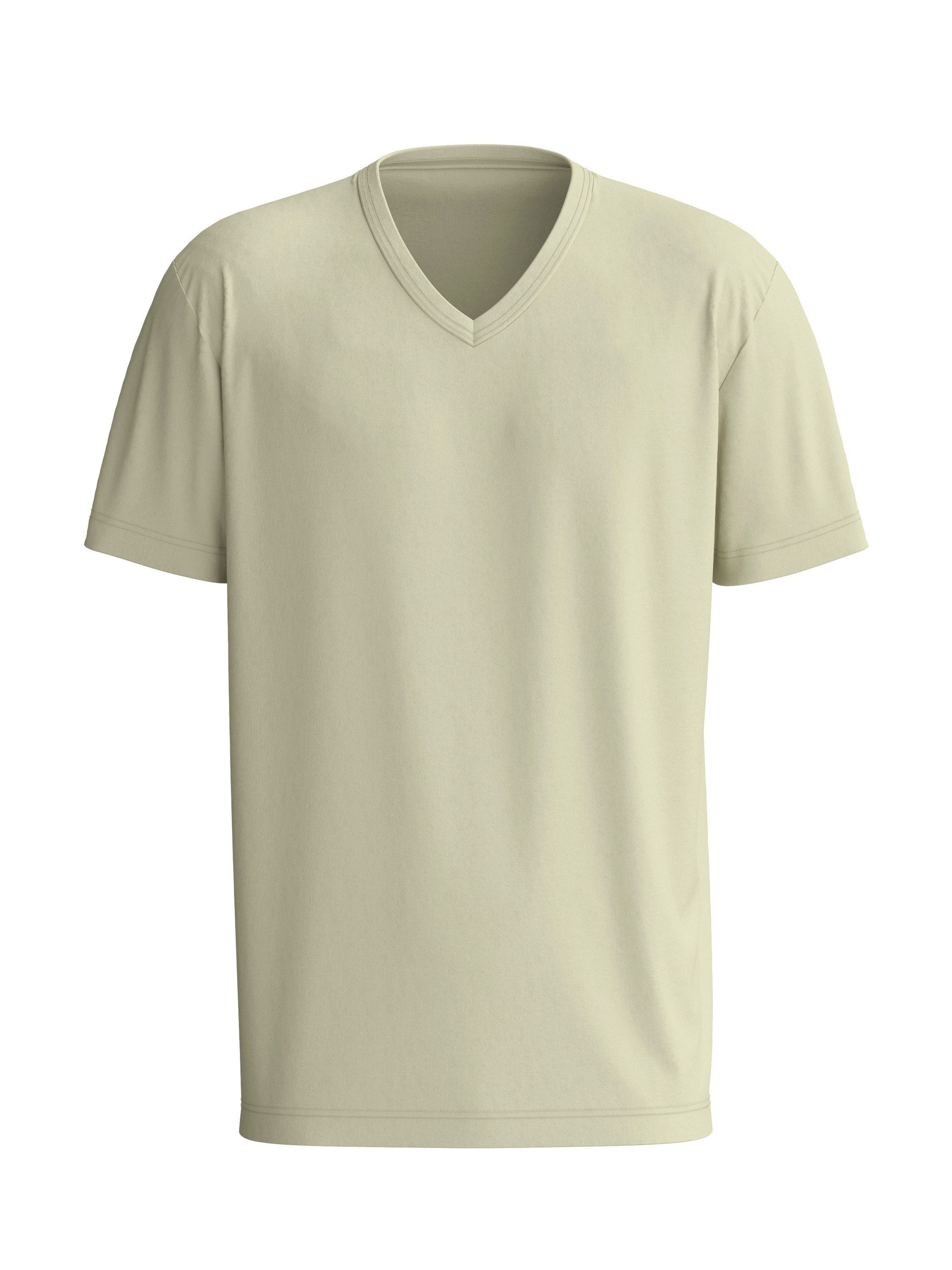 CALIDA Kurzarmshirt RMX Sleep Leisure Herren (1-tlg) V-Neck und weiche Baumwollqualität