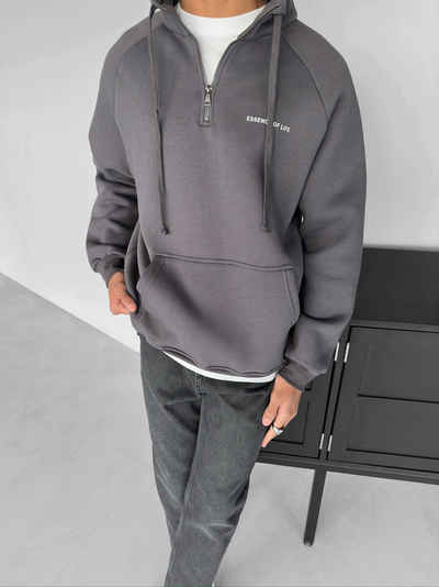 Abluka Sweatshirt HALF ZIP OVERSIZE FLEECE SWEATSHIRT