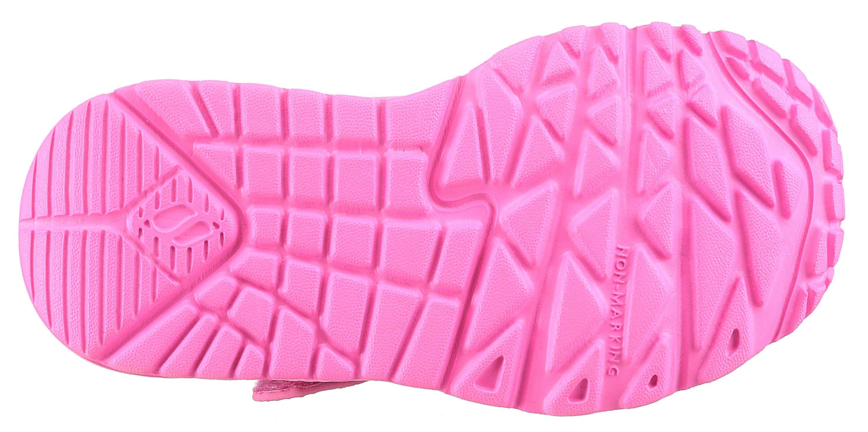 Skechers UNO LITE Sneaker Klettschuh mit bunten Herzen, Größenschablone zum Download