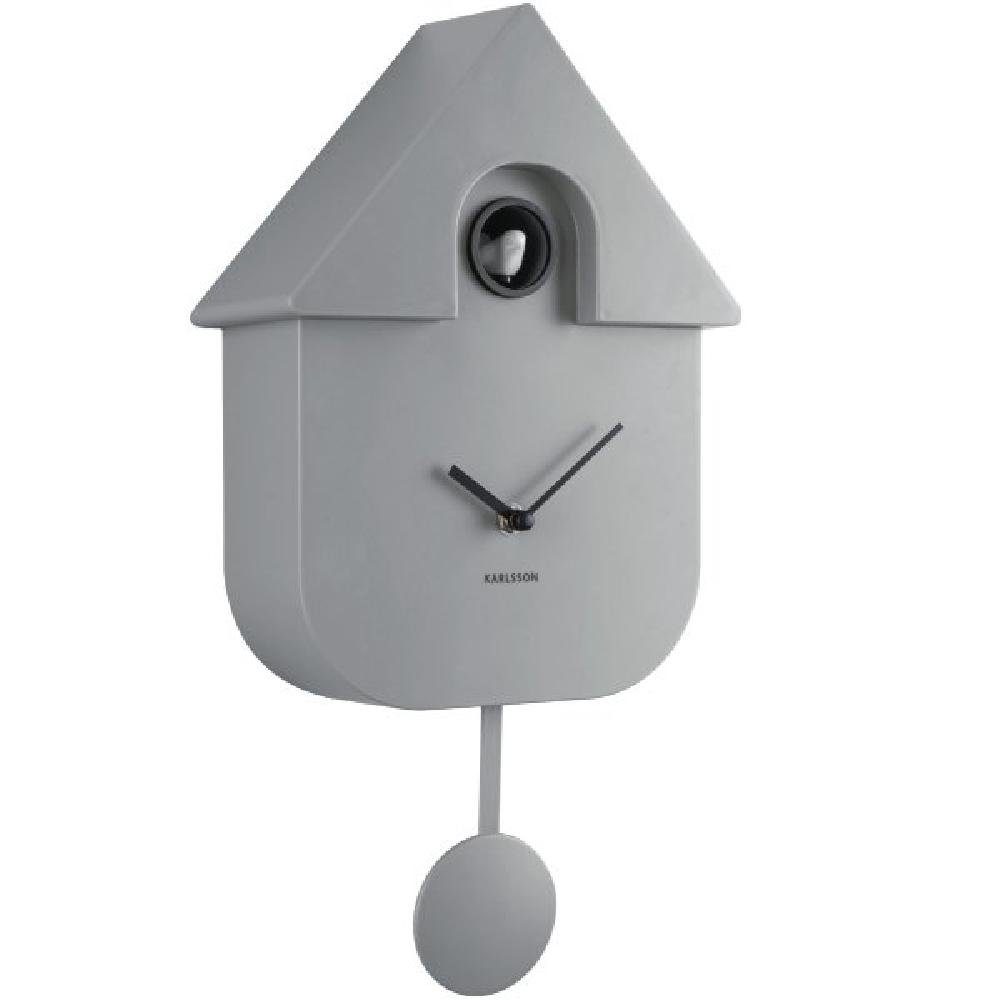 Karlsson Uhr Wanduhr Modern Cuckoo Mouse Grey