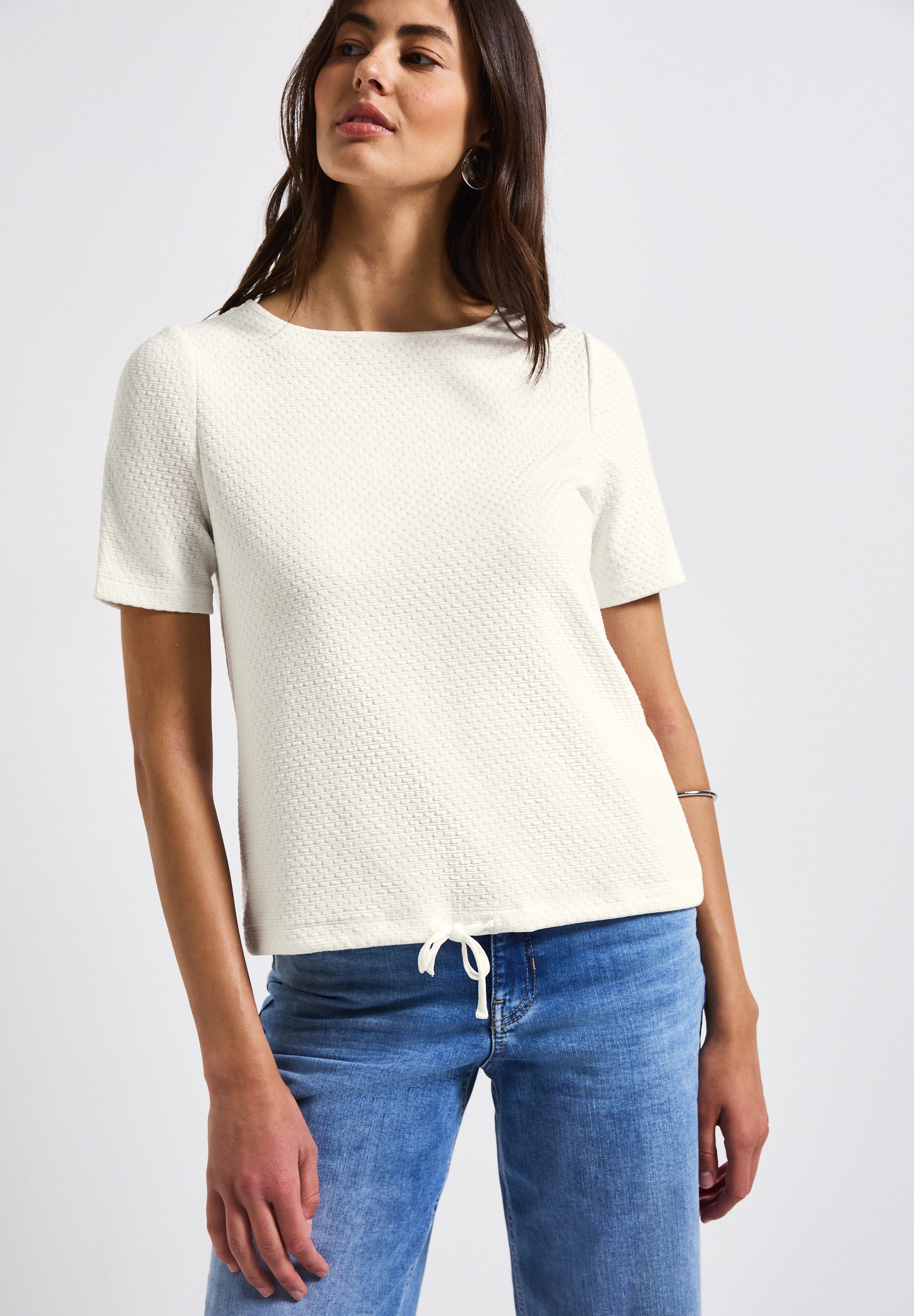 STREET ONE T-Shirt mit Tunnelzug am günstig online kaufen