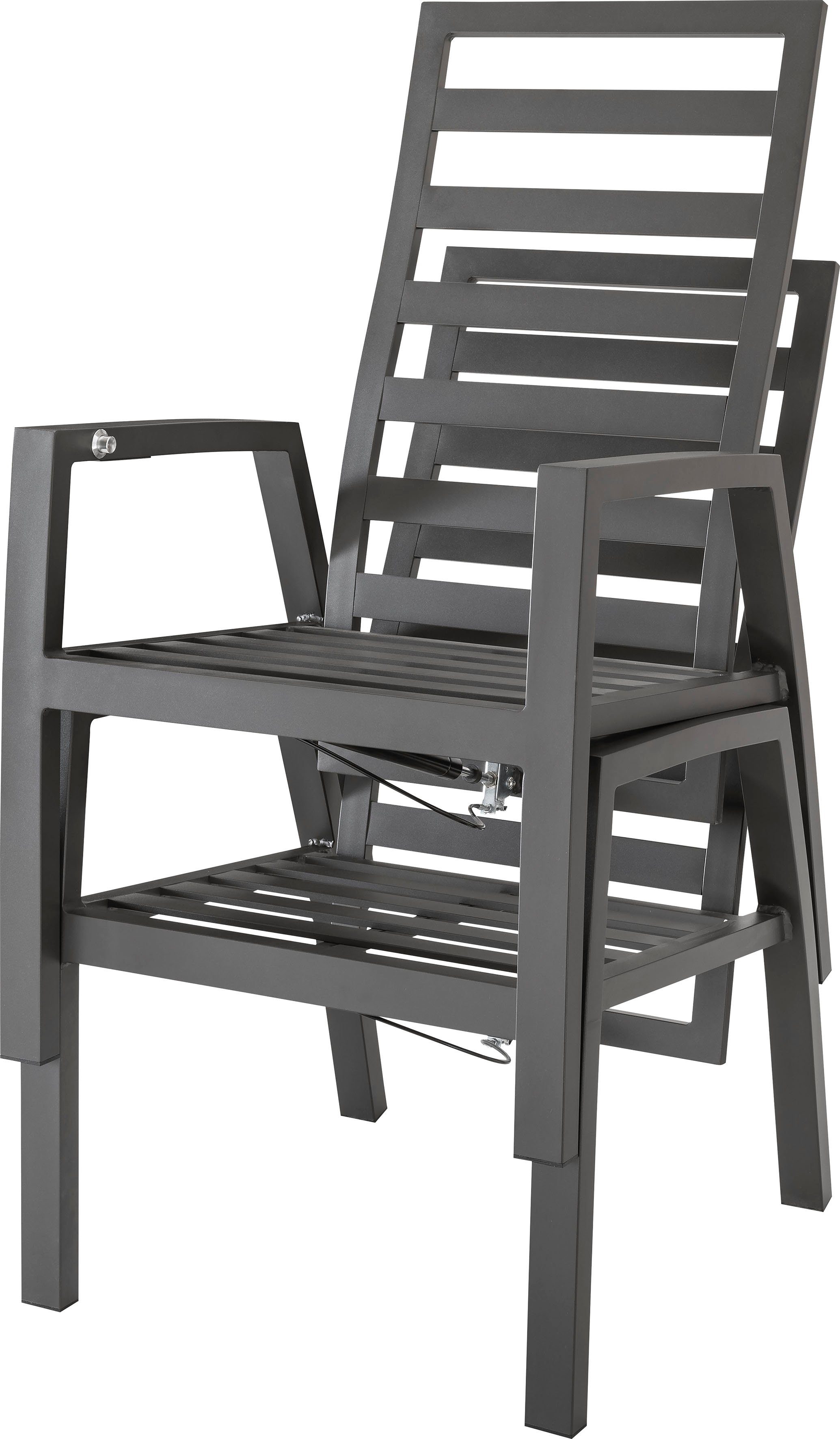 (Set, Aluminium, Auflagen stufenlos für GARDA Hochlehner 2 St), verstellbar, Sitz- Rücken Destiny inkl. und