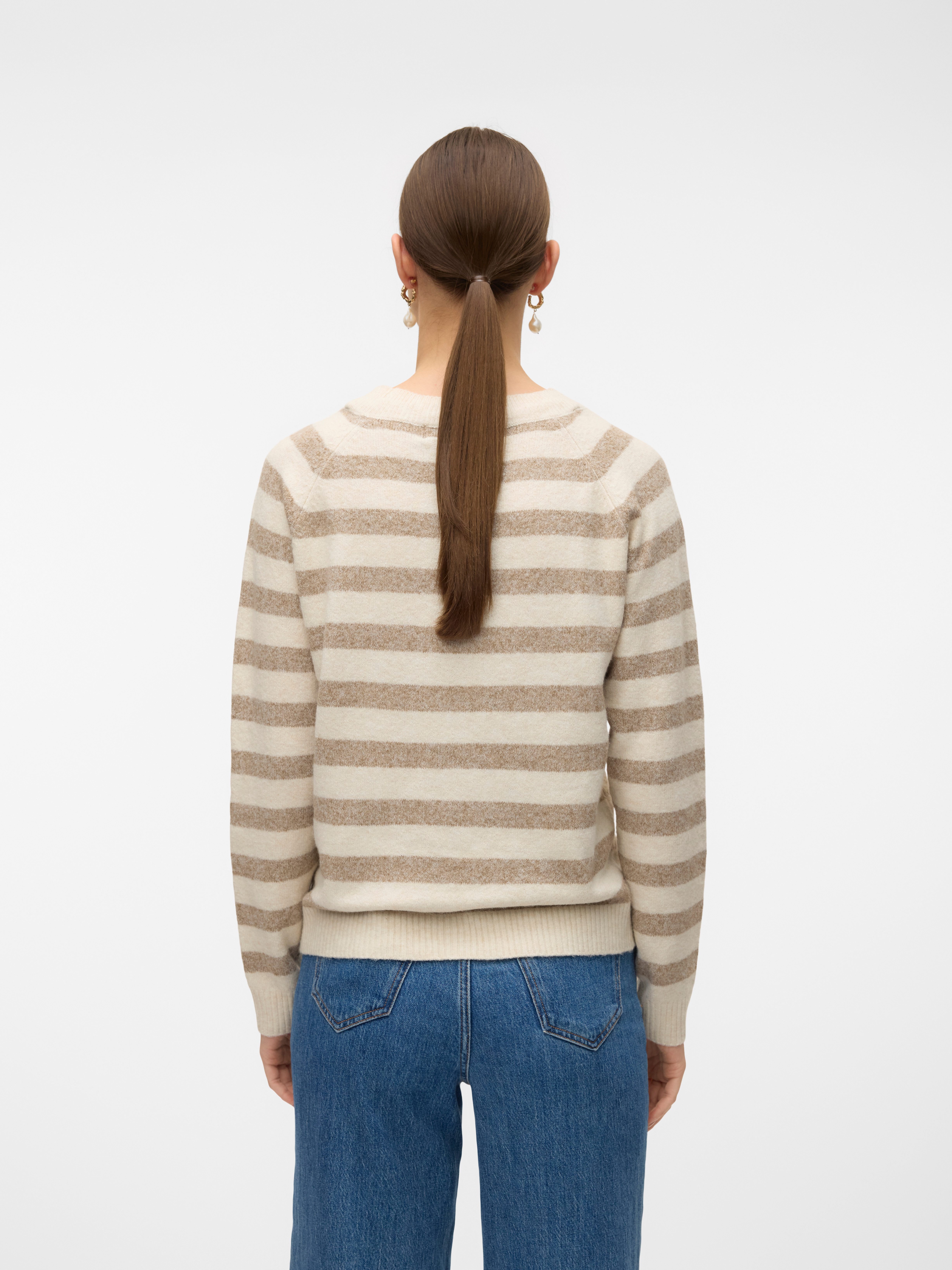 Vero Moda Rundhalspullover VMDOFFY LS O-NECK BLOUSE GA NOOS Materialmix, re günstig online kaufen