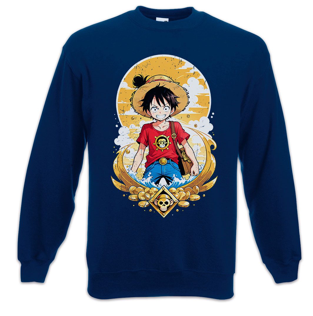 Sweatshirt Monkey Ruffy Logo Sweatshirt One Pirate Adventure Anime Piece D Luffy