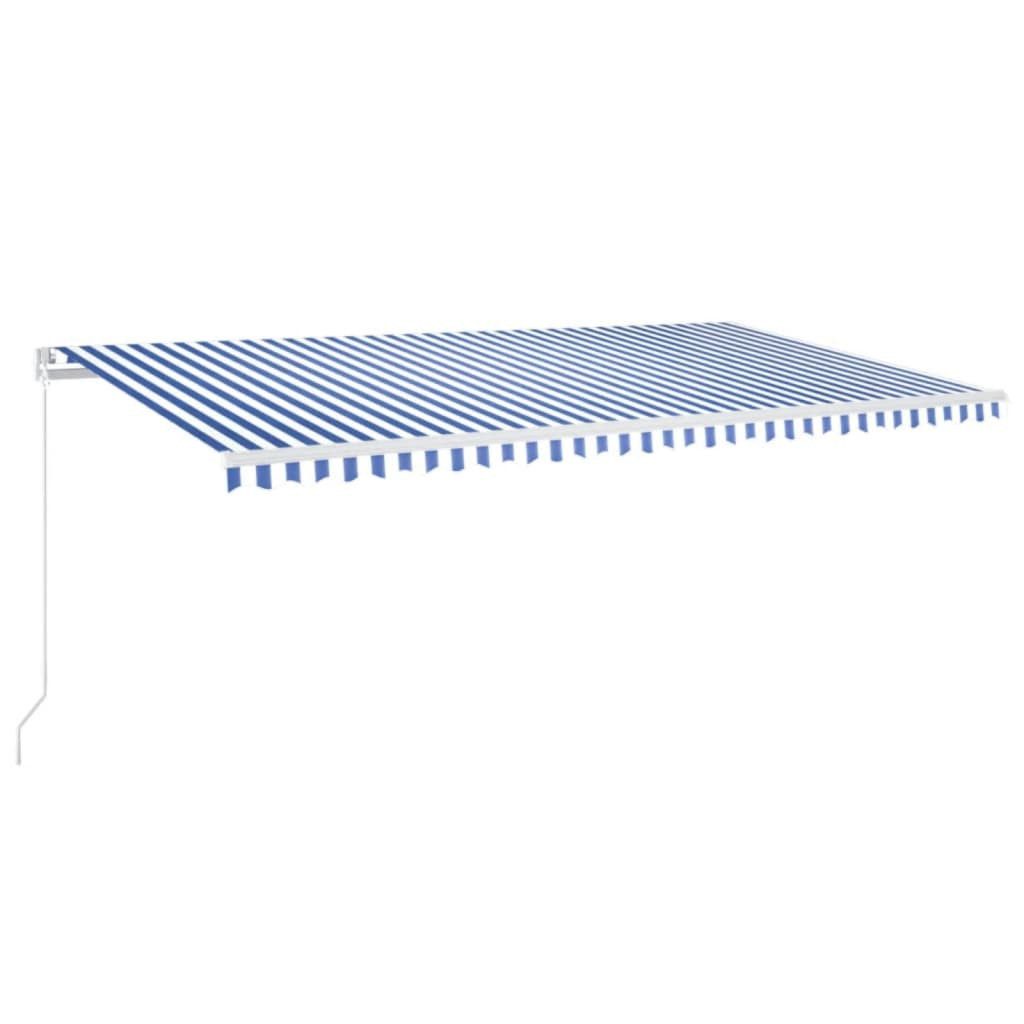 vidaXL Markise Markise Manuell Einziehbar 600x350 cm Blau und Weiß (1-St)