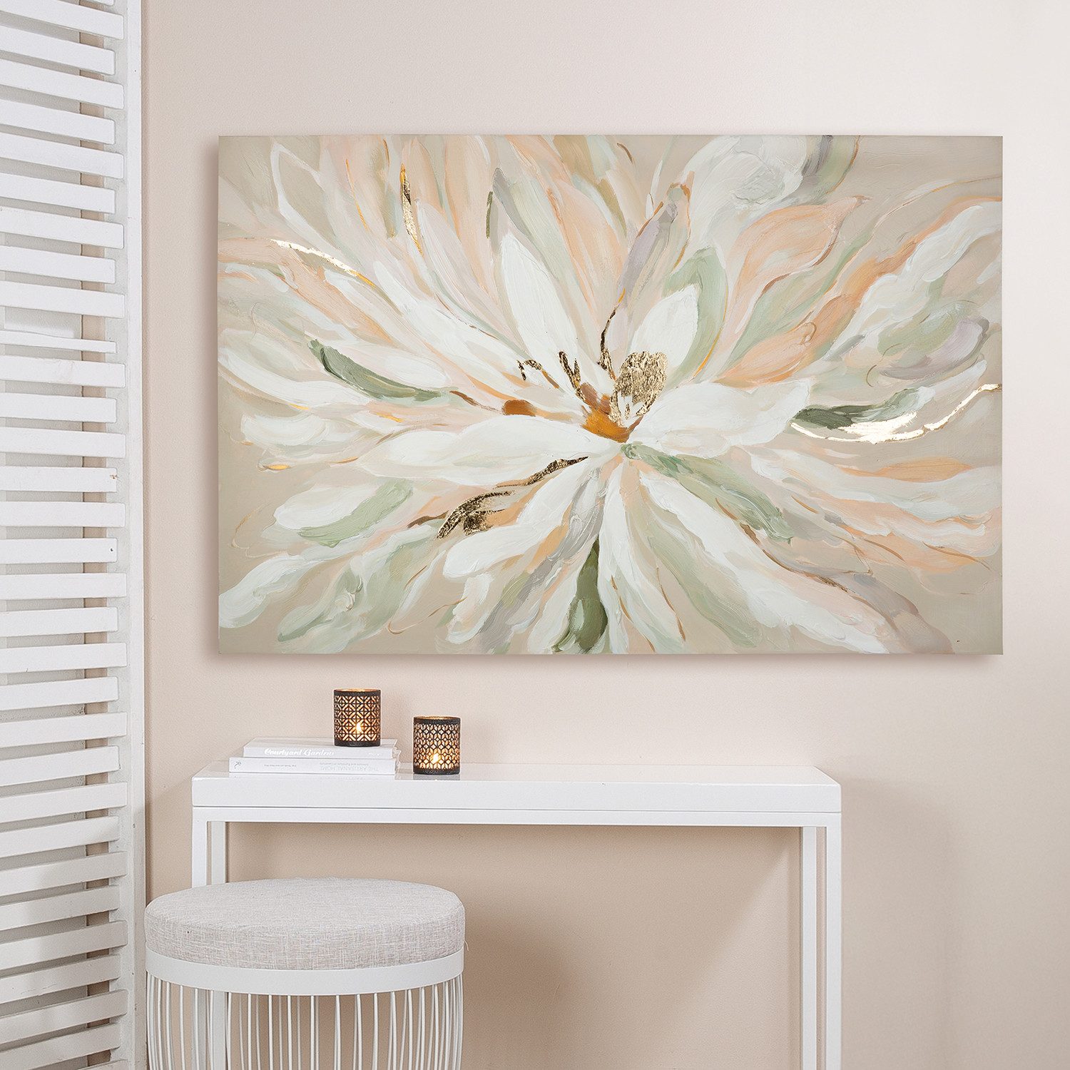 GILDE Leinwandbild Bild rechteckig Golea weiß H. 80 cm, (1 St)