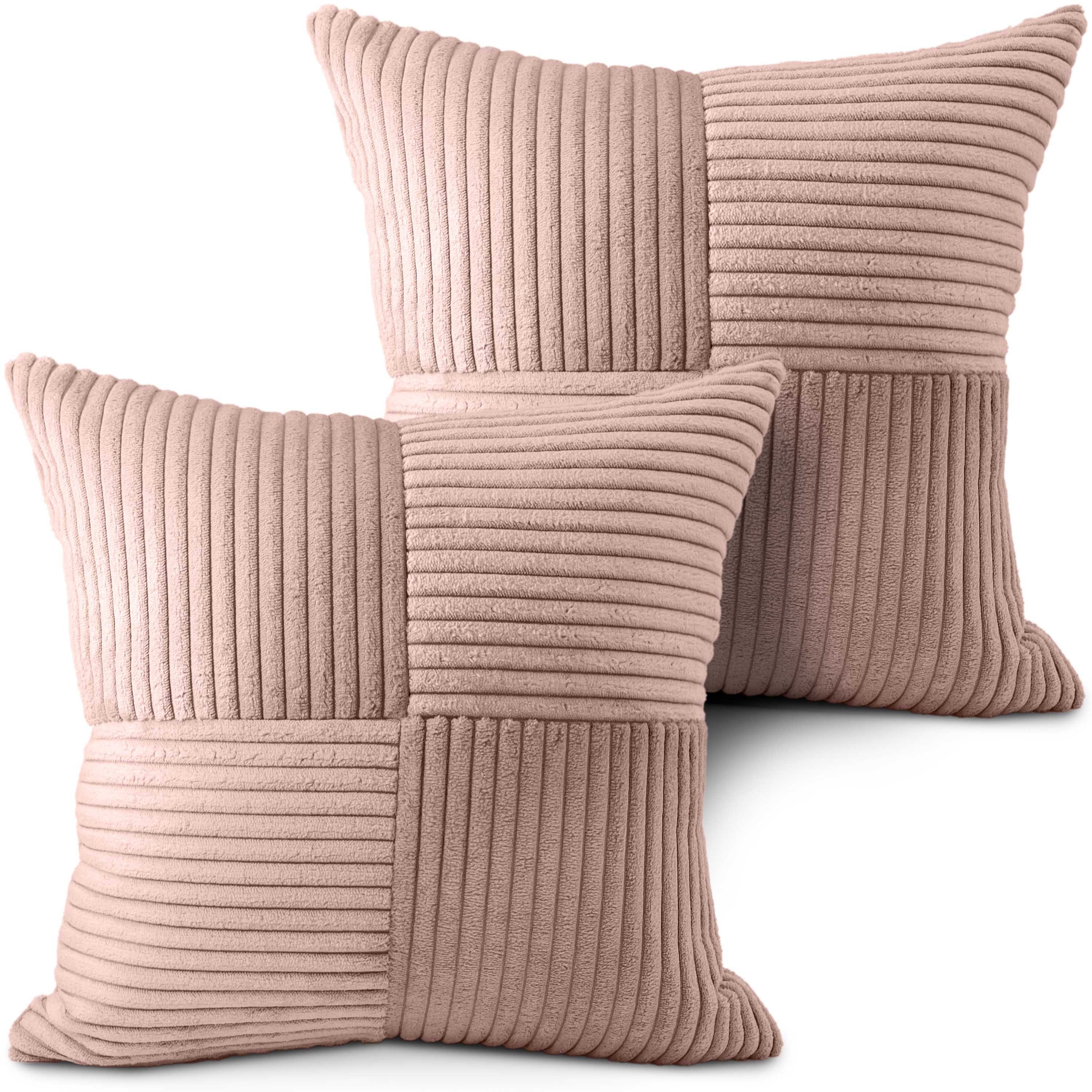 Amilian Dekokissen mit Füllung und Kissenbezug - Deko Kissen, Sofakissen, Zierkissen, (2 Stück), 50x50 cm, Kopfkissen mit Kissenfüllung