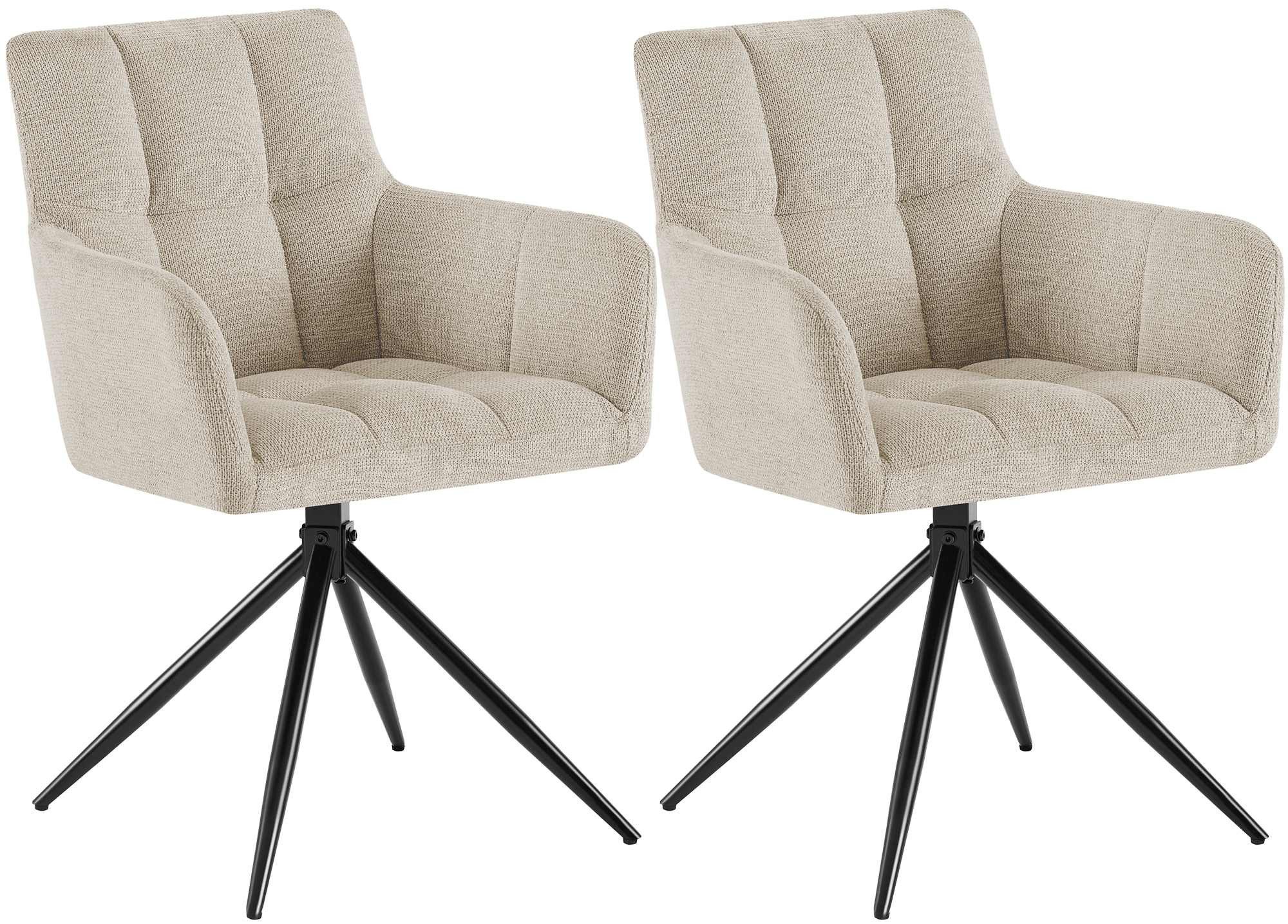 CLP Esszimmerstuhl Jonah (2er Set, 2 St), drehbar mit Armlehnen, bis 150 kg günstig online kaufen