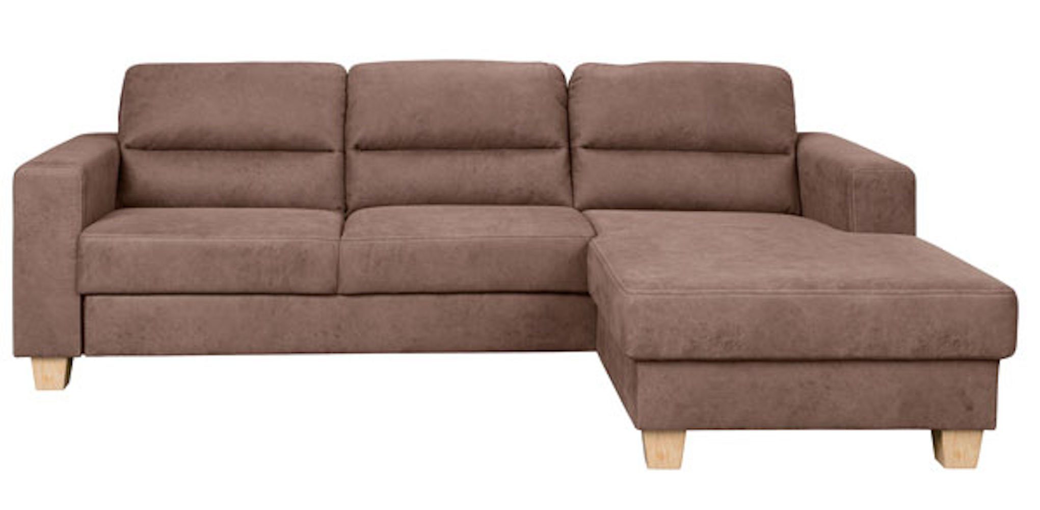 Ecksofa Caracas, 247x165x85cm braun Feldmann-Wohnen Ausführung wählbar