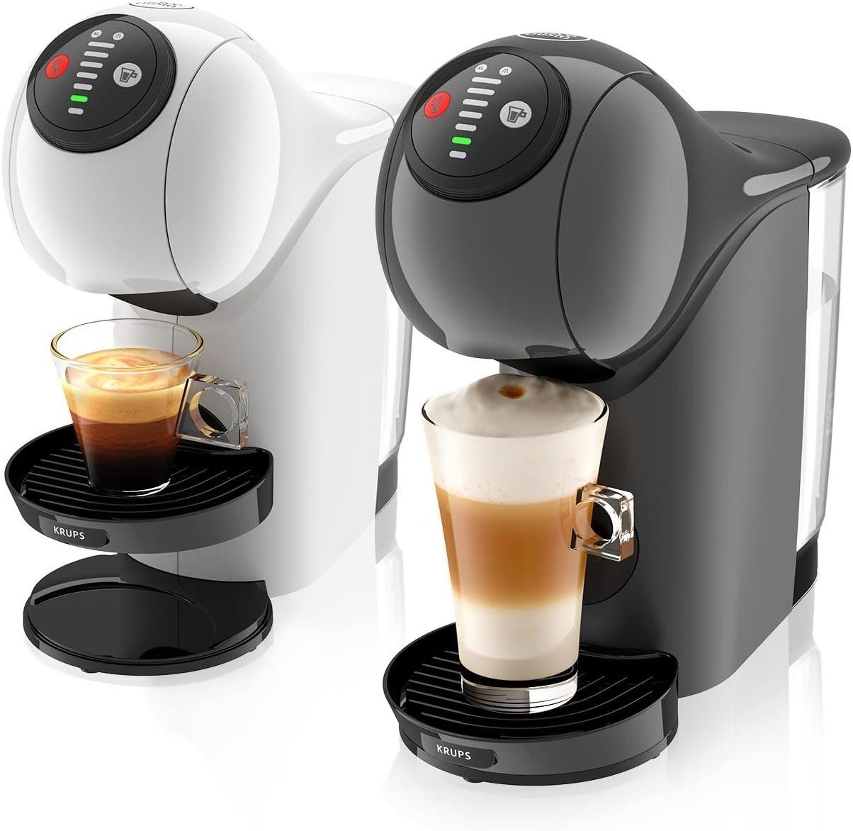 Krups Kapselmaschine Kaffeemaschine Nescafé Dolce Gusto Genio S KP2431  Kapselmaschine, + Emsa Travel Mug Thermobecher Blau, 0,8 Liter Wassertank