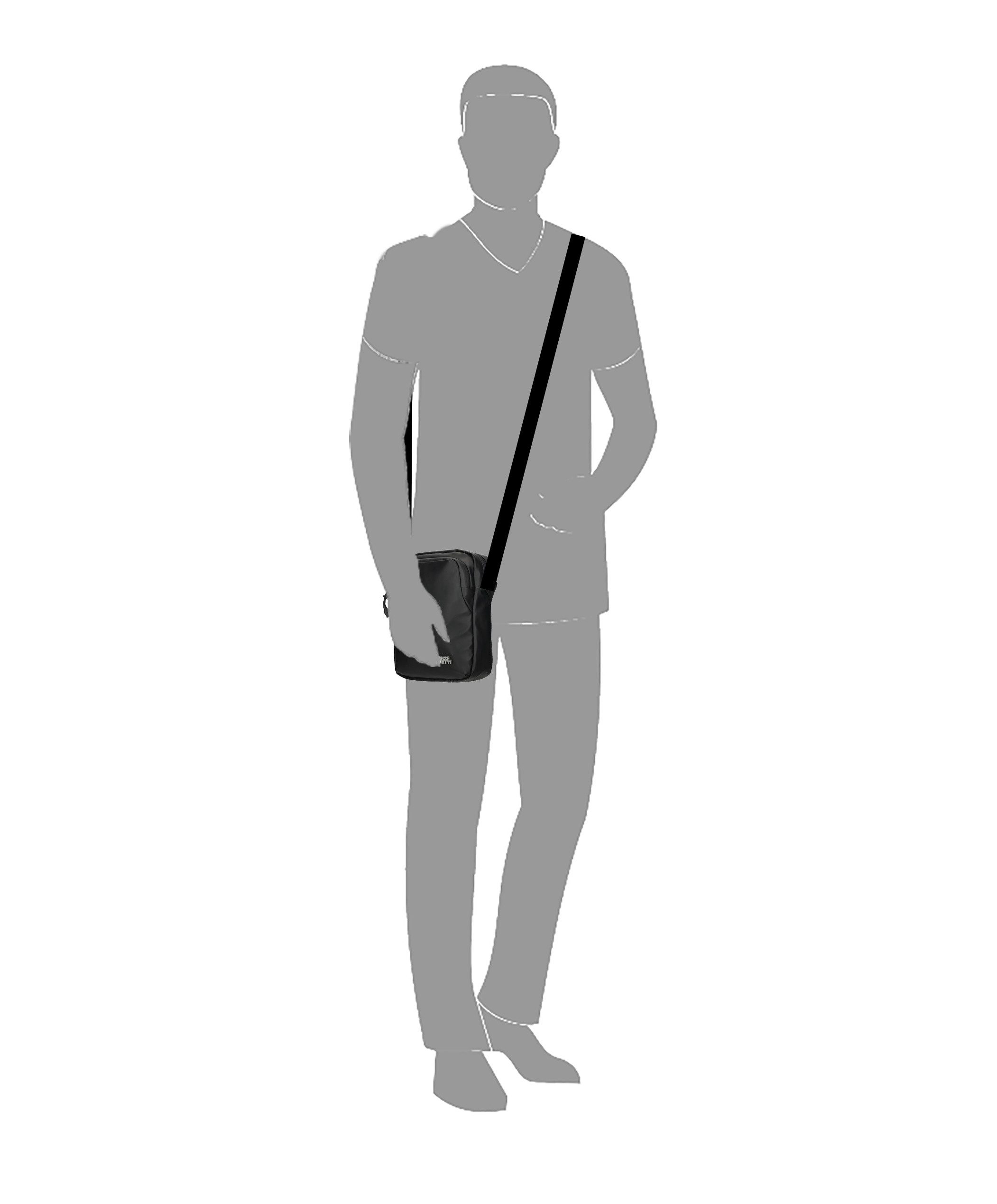 Enrico Benetti Umhängetasche Kleine Crossbody Tasche Herren (Schultertasche zum umhängen, schwarz, Geschenke für Männer), aus wasserabweisendem Material