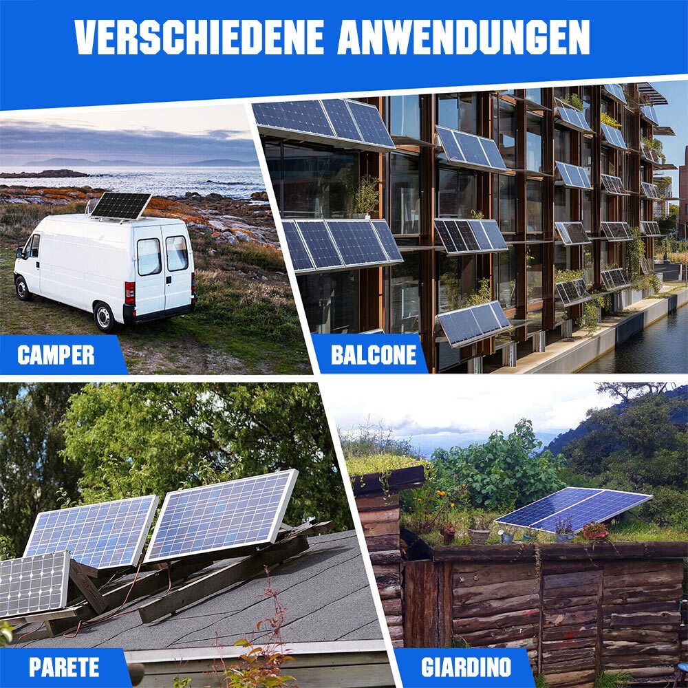 GLIESE Solaranlage Solarpanel 200W Monokristallin für Dach, Camping, Wohnmobil & Off-Grid, 200 W, Monokristalline, (Packung, 1-St., 200 Watt Solarmodul), Mehrer – Bild 5 von 5