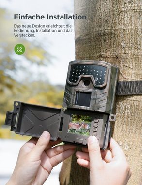 CEYOMUR Wildtierkamera mit Bewegungsmelder Nachtsicht Wildkamera (2K/36MP, IP66 Wasserdicht, 850nm IR)