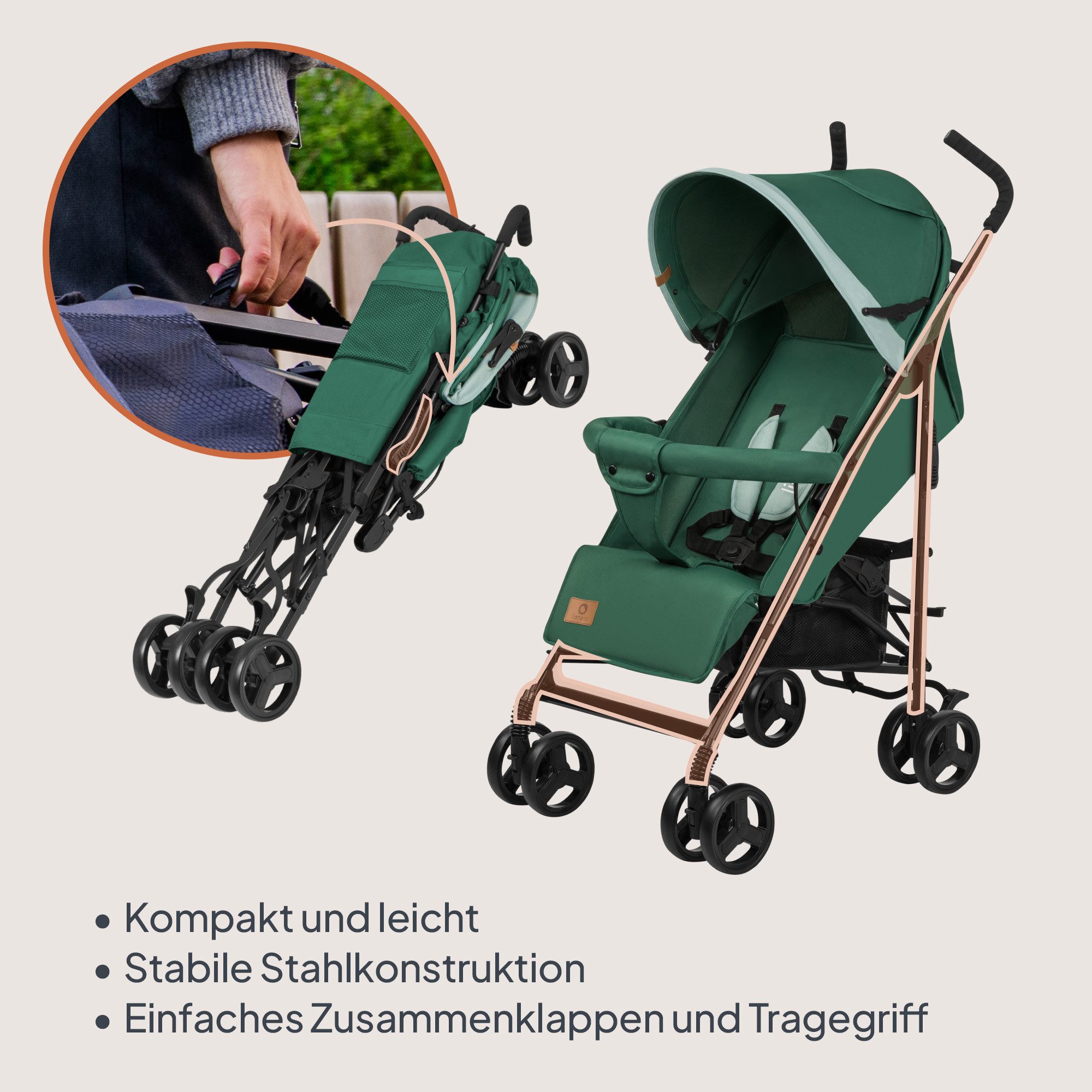 lionelo Kinder-Buggy ELIA, Moskitonetz / ab 6 bis 32 Monaten