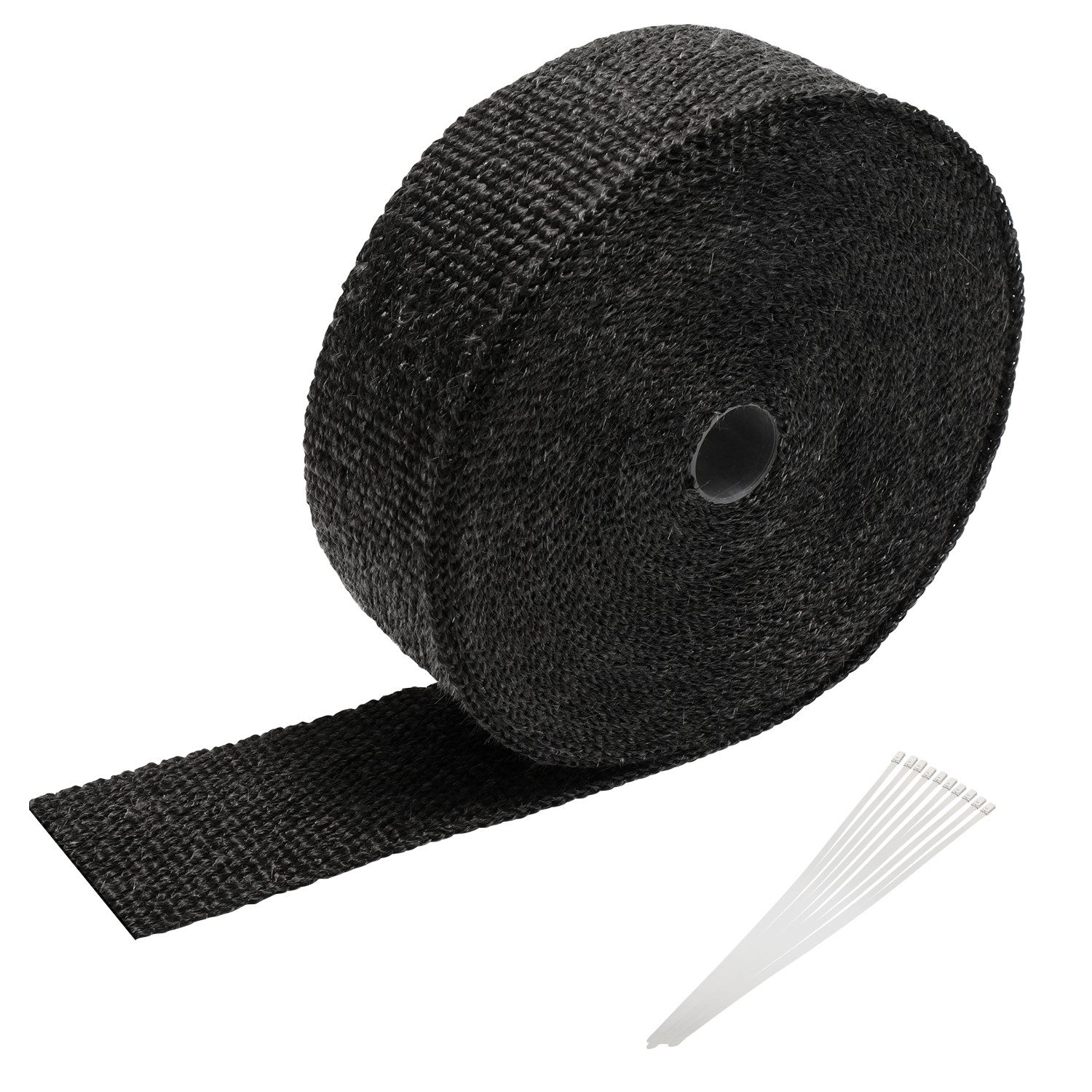 Clanmacy Auspuff-Flexrohr Titan Hitzeschutzband Auspuffband Krümmer Band mit Metallkabelbinder