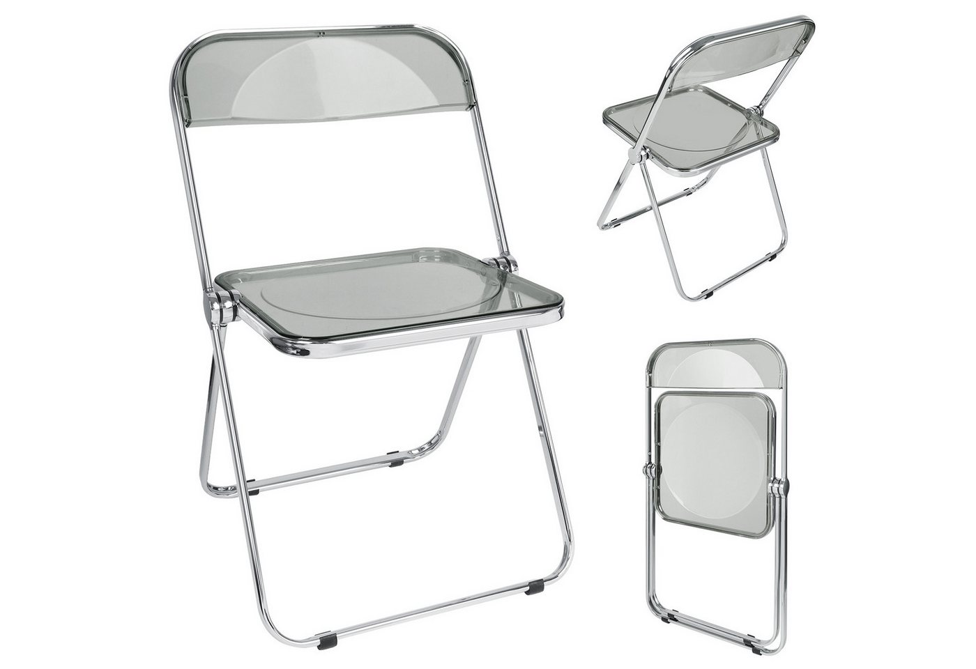 JEOBEST Klappstuhl Gartenstuhl, Klappsessel für Esszimmer, Wohnzimmer, (1 St) Acryl Ransparenter Klappstuhl für Bankett