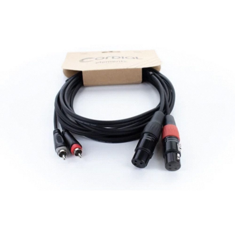 Cordial Cordial EU 3 FC XLR Verbindungskabel [2x XLR-Buchse 3 polig - 2x Cinch Audio-Kabel, (300.00 cm)