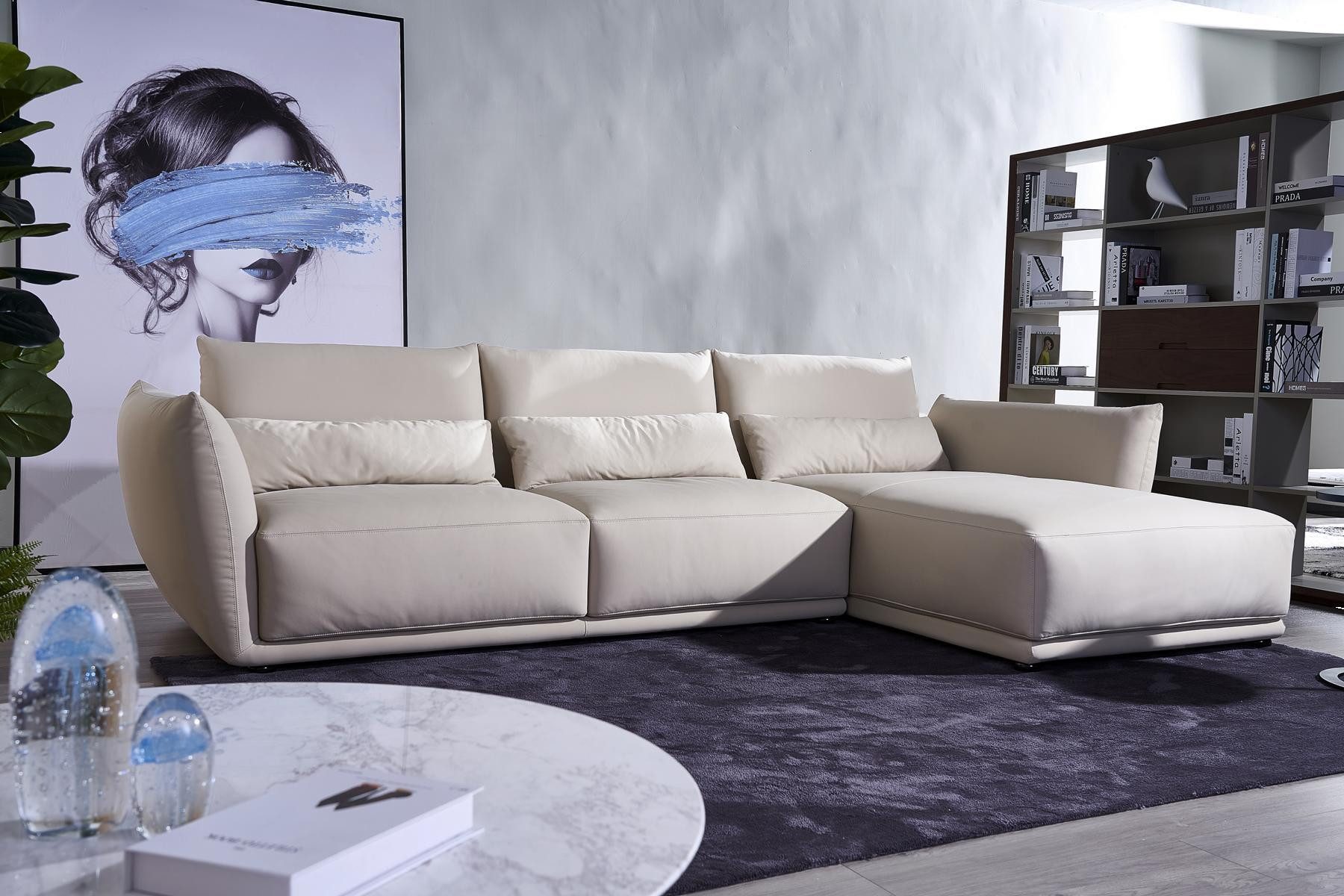 JVmoebel Ecksofa Italienische Ledercouch in eleganter L-Form mit luxuriöser Polsterung, Made in Europa