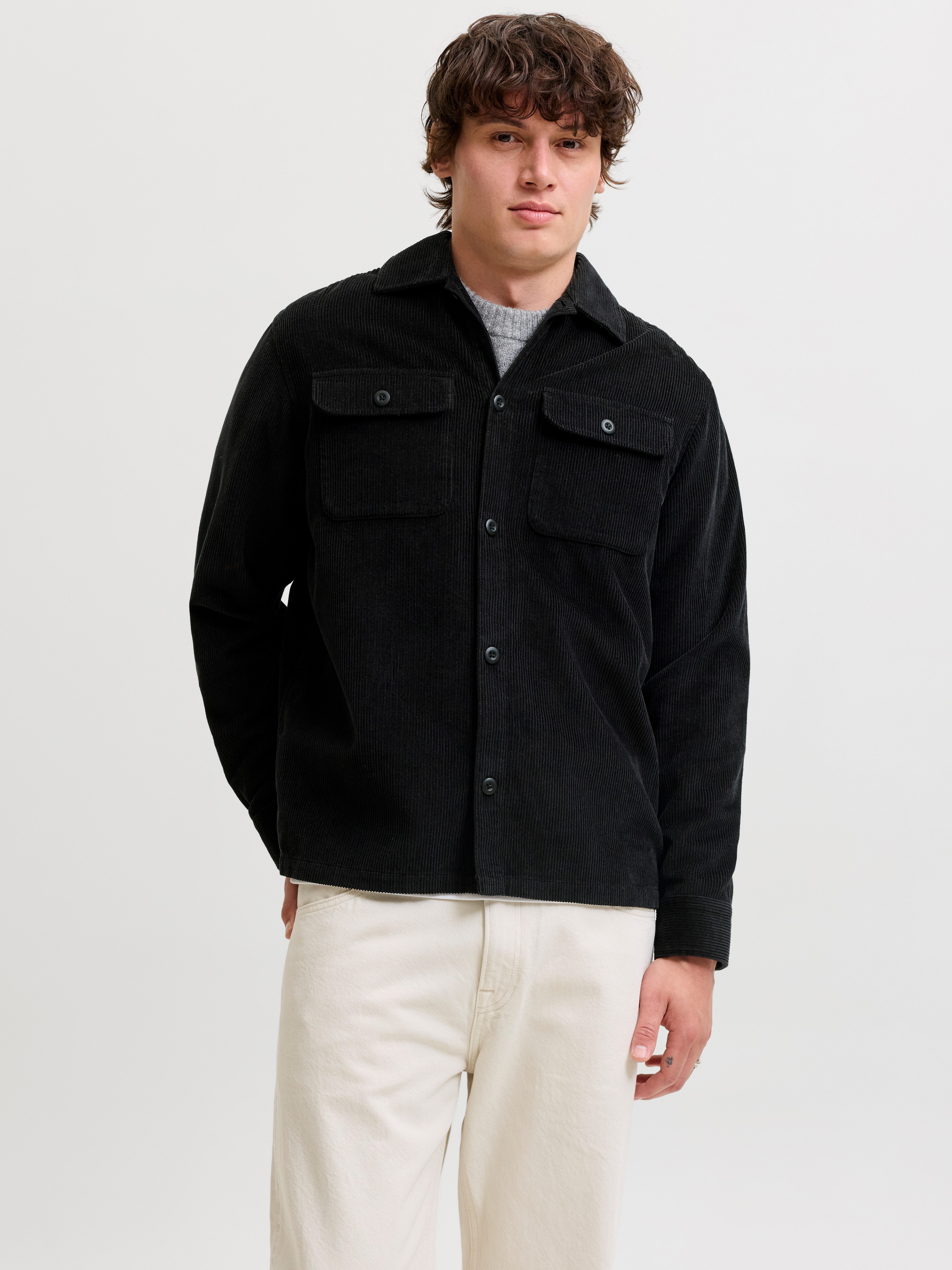 Jack & Jones Langarmhemd JJEREGENT CORD OVERSHIRT LS SN Baumwolle, locker geschnitten