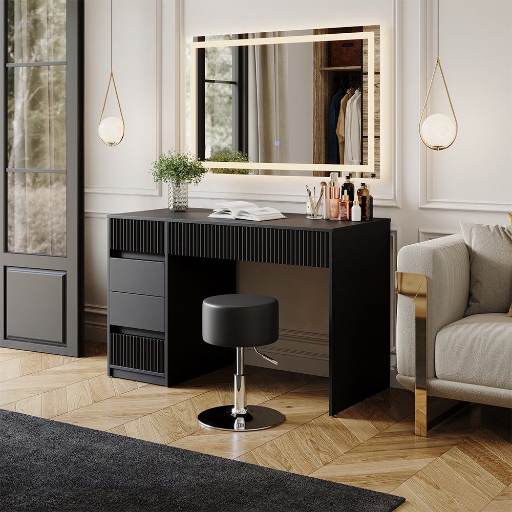 Vicco Schminktisch Omira, Schwarz, 120 cm günstig online kaufen