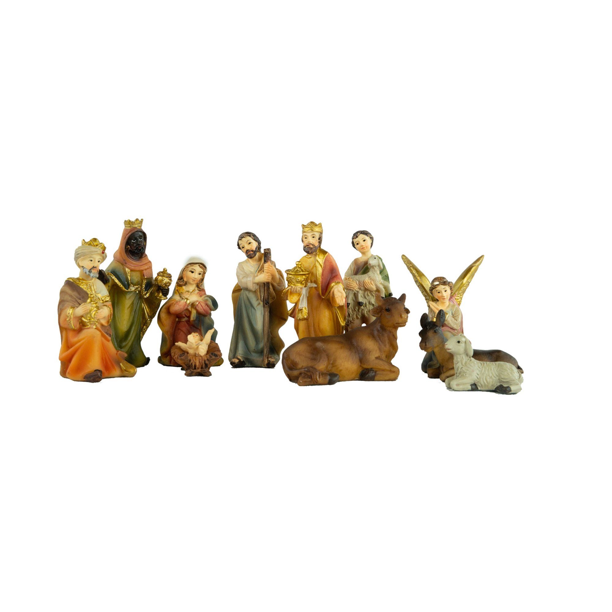 Krippenursel Krippe Weihnachtskrippe Eismannsberg 12-tlg. K (12-tlg), 181 Figurensatz aus inkl. Holz,Moos,Heu,Krippenputz Handarbeit