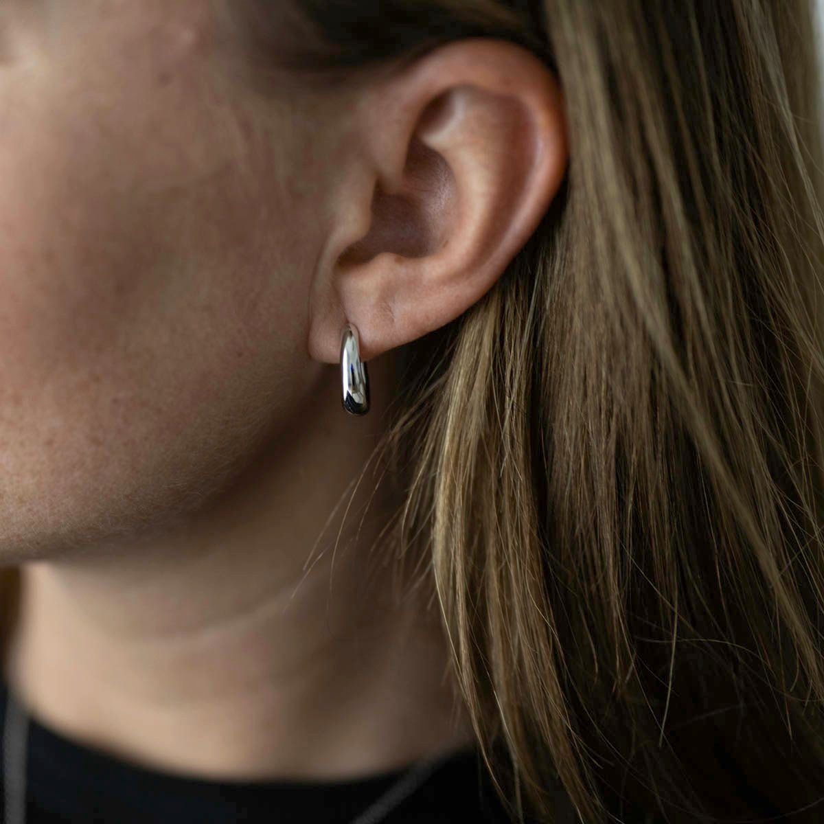 Materia Klappcreolen Damen Silber Creolen Ohrringe günstig online kaufen