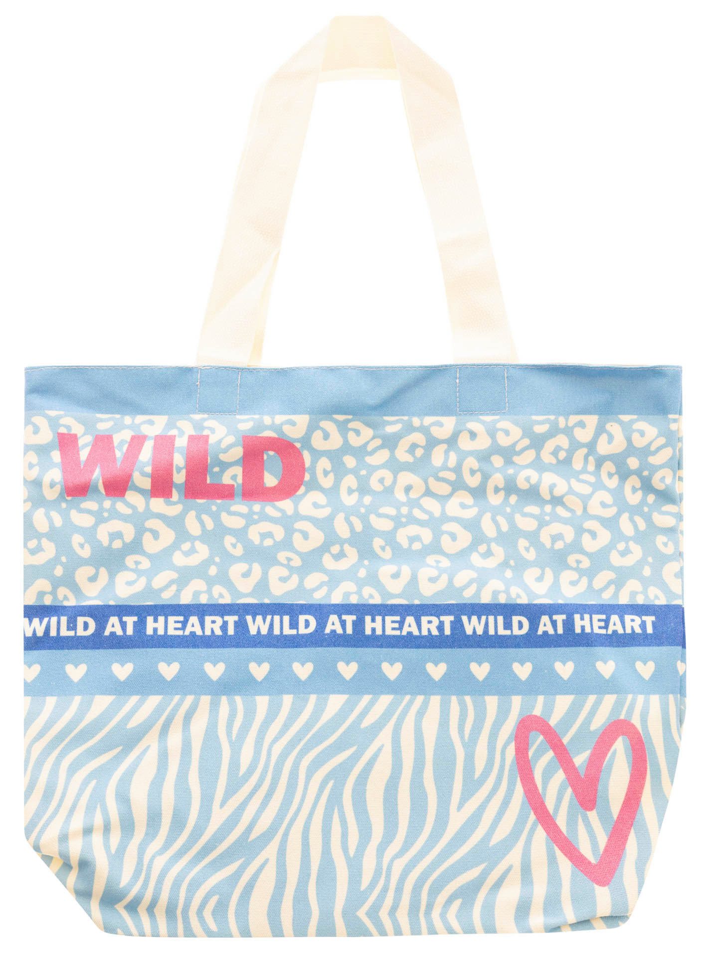 Zwillingsherz Tragetasche, Stofftasche mit Henkel, bunter Mustermix