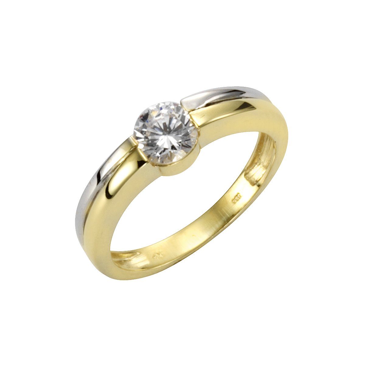 Vivance Fingerring 333/- Gold bicolor Zirkonia