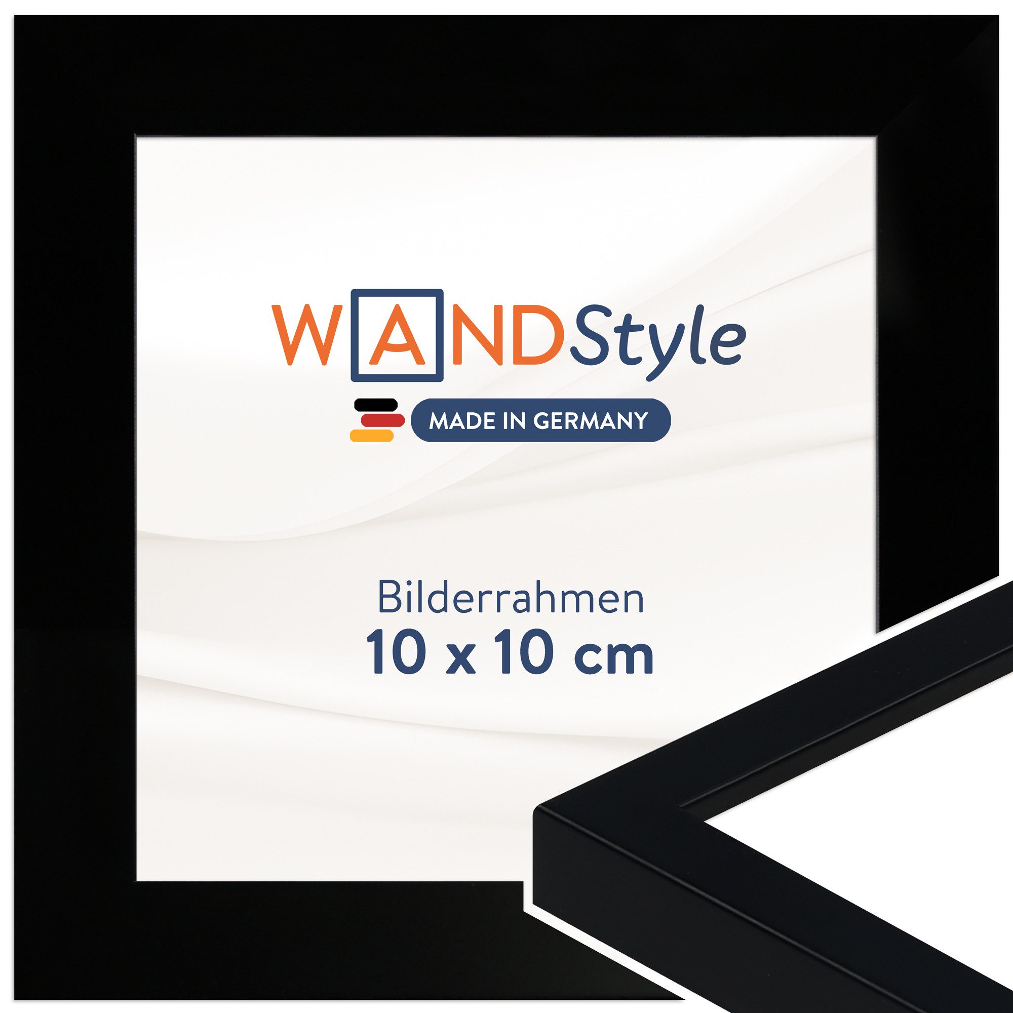 WANDStyle Bilderrahmen H950, Schwarz, aus Massivholz im Stil Modern