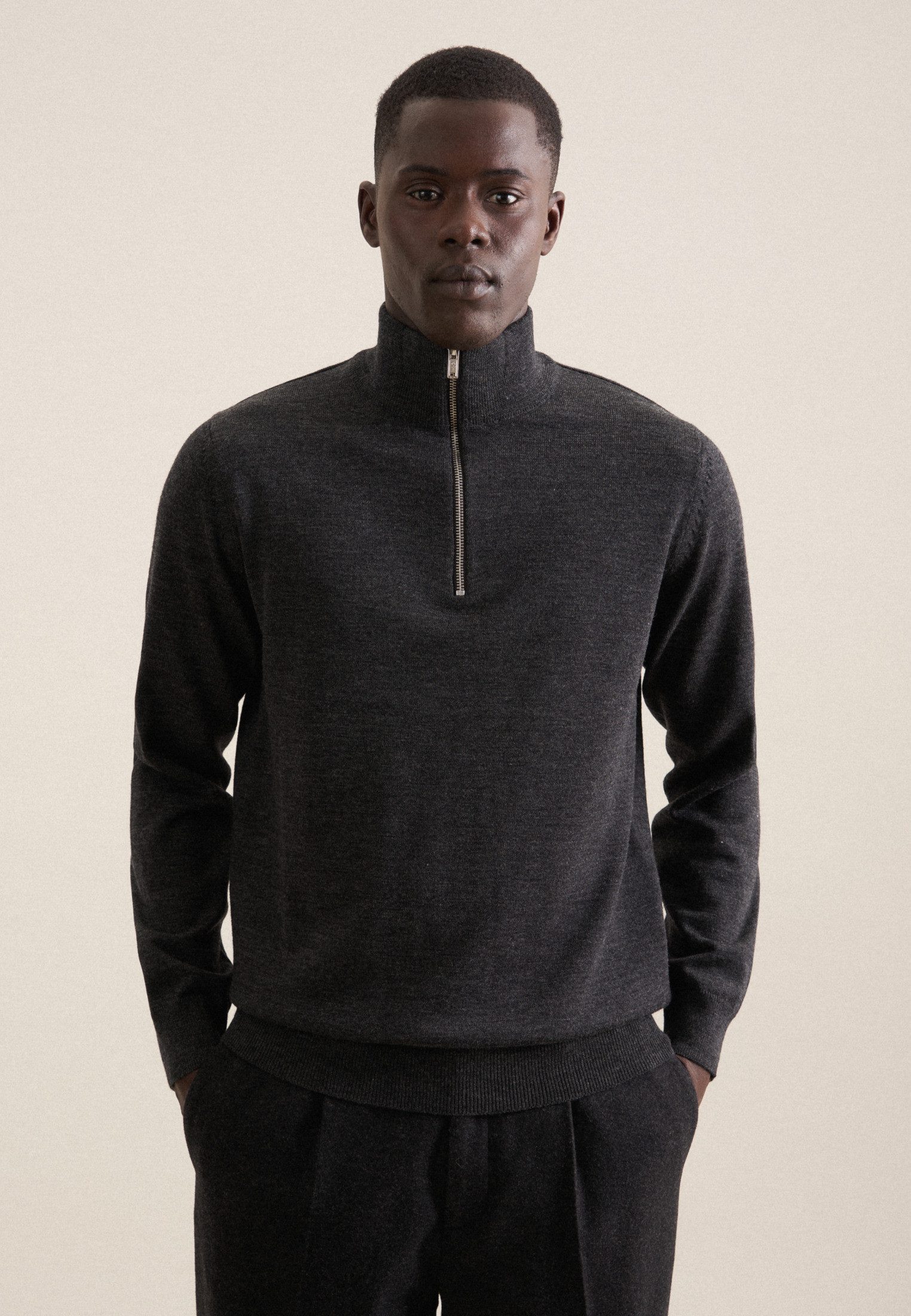 seidensticker Вязаные свитера Schwarze Rose Quarter Zip Uni