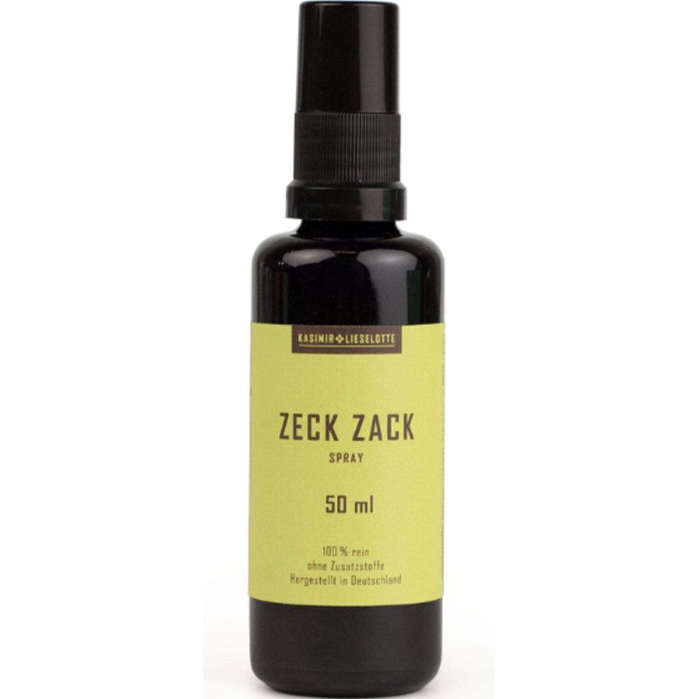 Kasimir + Lieselotte Körperpflegemittel Zeck Zack Spray - Natürliches Pflanzenspray für Haut und Kleidung - für unterwegs -, 50 ml pflanzliches Naturspray für Mensch & Hund