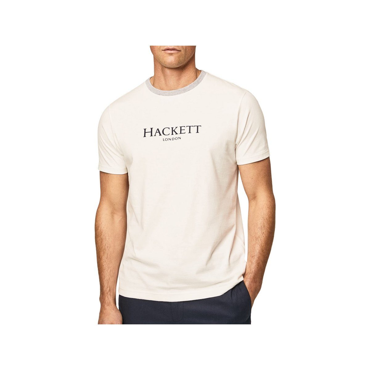 Hackett London Rundhalsshirt weiß (1-tlg)