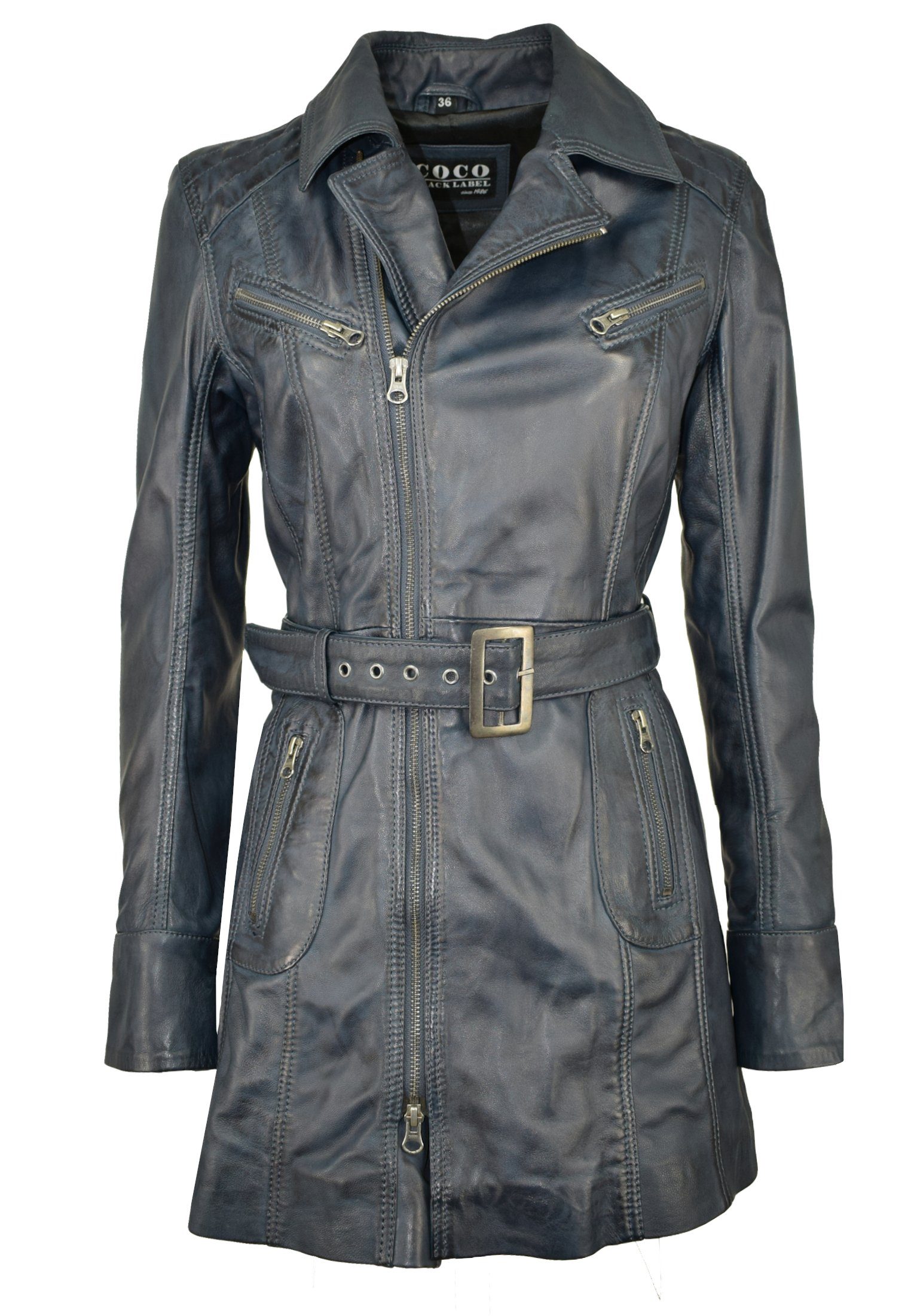 Blaue Ledermäntel für Damen online kaufen OTTO