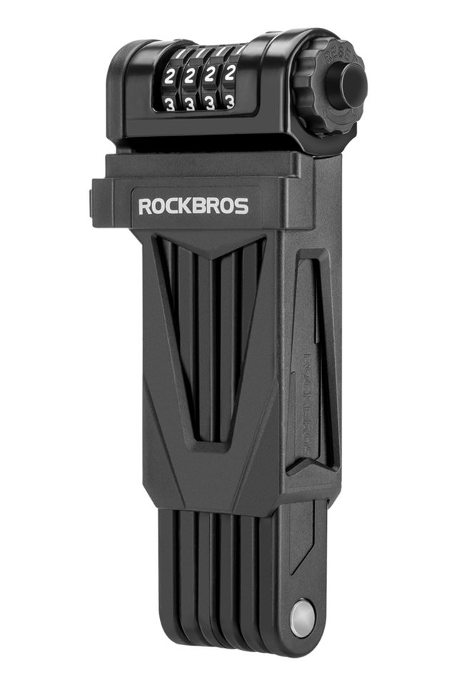 ROCKBROS Faltschloss ROCKBROS Fahrradschloss Faltschloss mit Zahlencode 85 cm – Fahrrad, Schloss ohne Schlüssel, inkl. Halterung für E-Bike, Fahrrad, E-Scooter