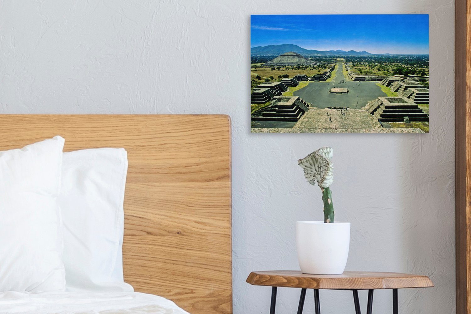 Leinwandbild 30x20 Leinwandbilder, Aufhängefertig, OneMillionCanvasses® Wanddeko, (1 Fotoabzug Wandbild Mexiko, cm St), Teotihuacan