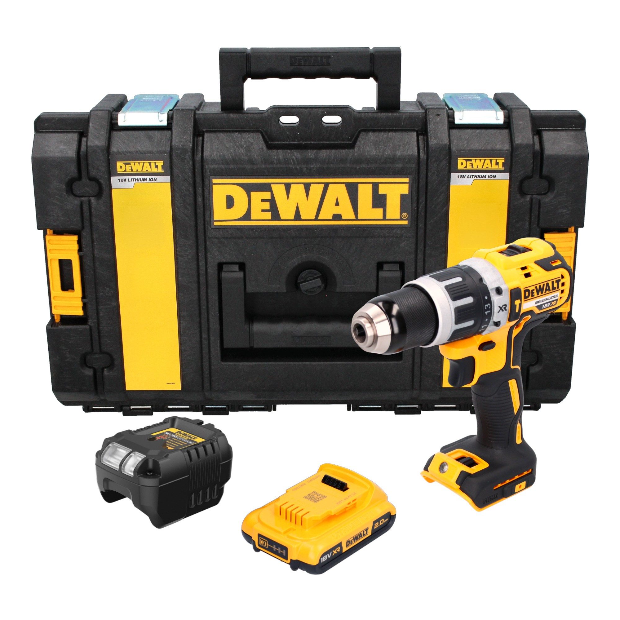 DeWalt Akku-Schlagbohrschrauber DCD 796 D1 18V 70Nm Brushless + 1x Akku 2,0 Ah + Ladegerät + Tough Box
