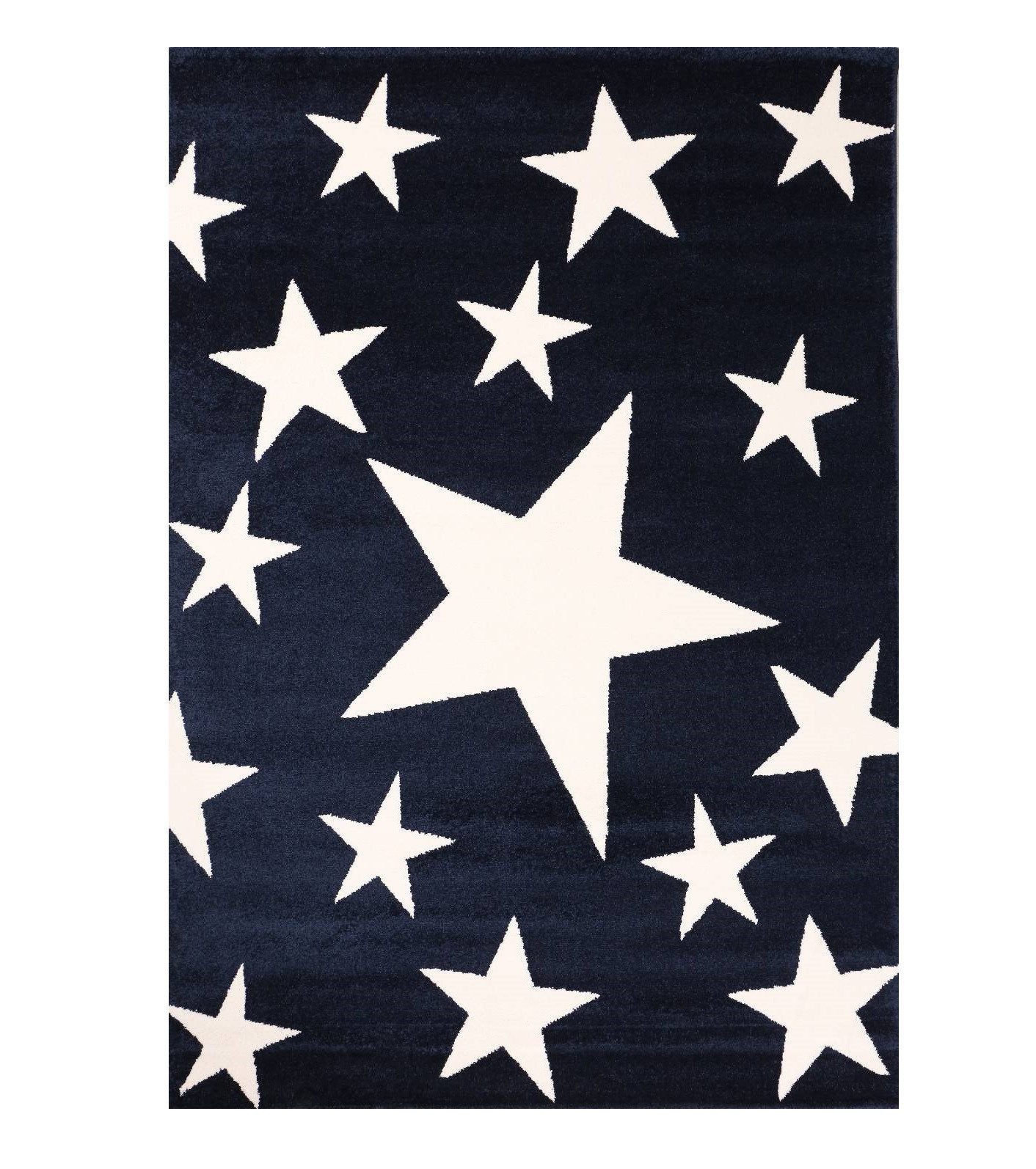 Vimoda Kinderteppich Blau Sterne Design, dicht, Rechteckig, Höhe: 12 mm, Ki günstig online kaufen