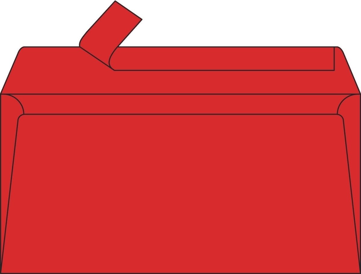 CLAIREFONTAINE Briefumschlag Briefumschlag DINlang 120g/qm kirschrot VE=20 Stück