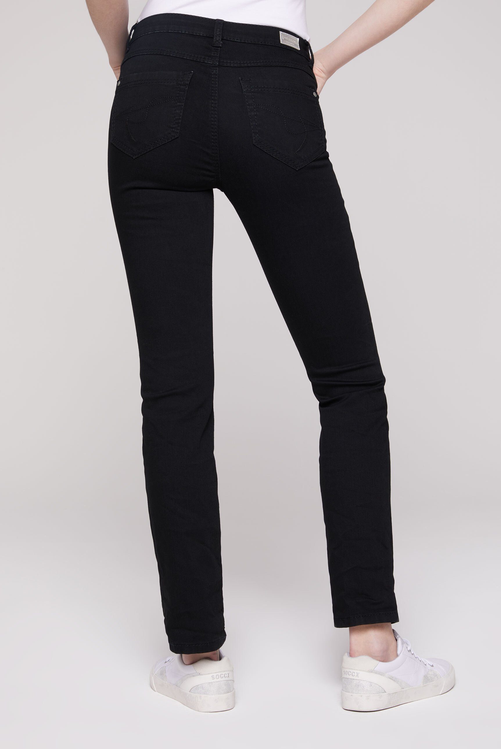 normaler Regular-fit-Jeans SOCCX mit Leibhöhe