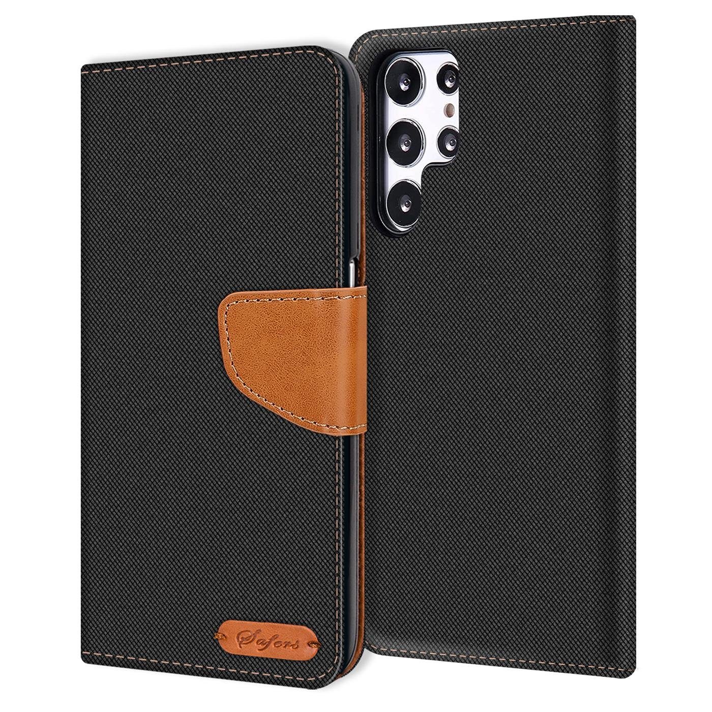 CoolGadget Handyhülle Flip Case Wallet Cover Book Tasche für Samsung Galaxy S22 Ultra 6,8 Zoll, Handy Tasche mit Kartenfach Book Schutzhülle