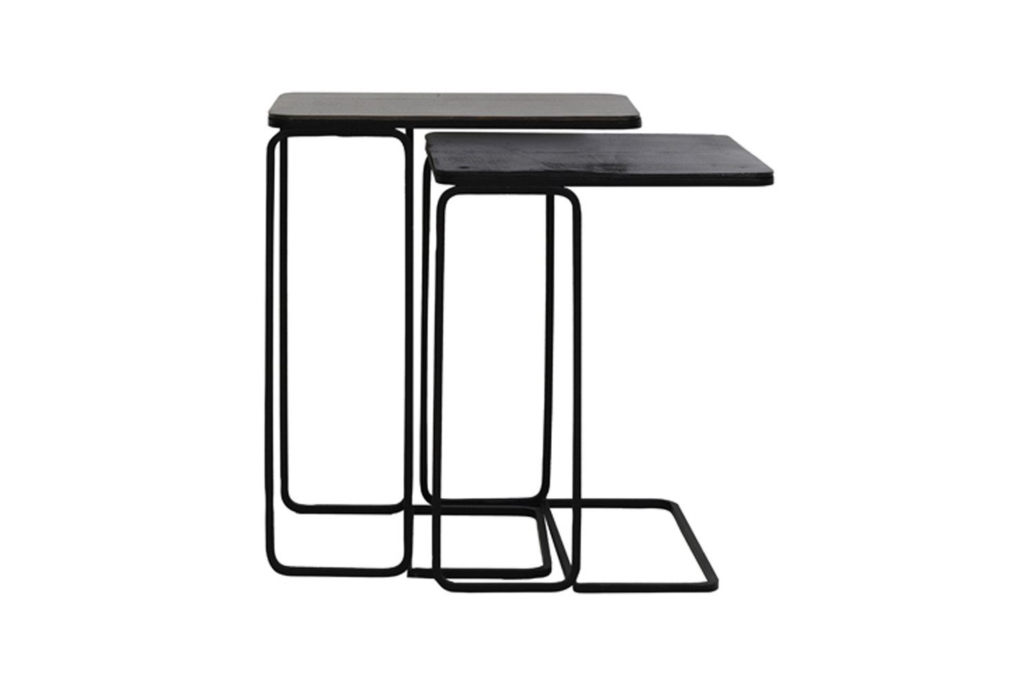 Light & Living Beistelltisch Beistelltisch Säule LAJA von Light & Living Set Antik Bronze-Schwarz (2er Set), 2er Set
